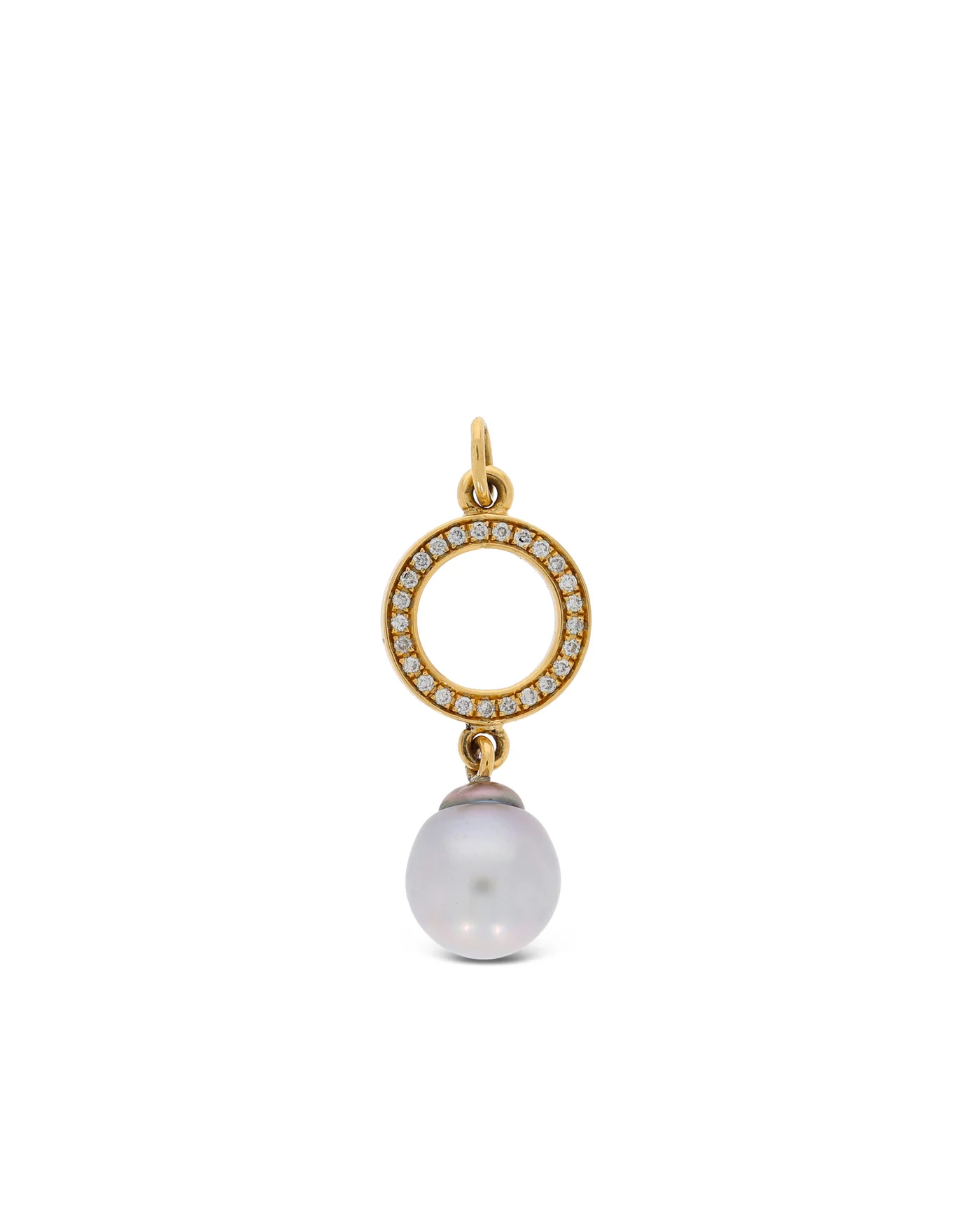 Anhänger - Roségold mit Diamanten und Tahiti-Perle