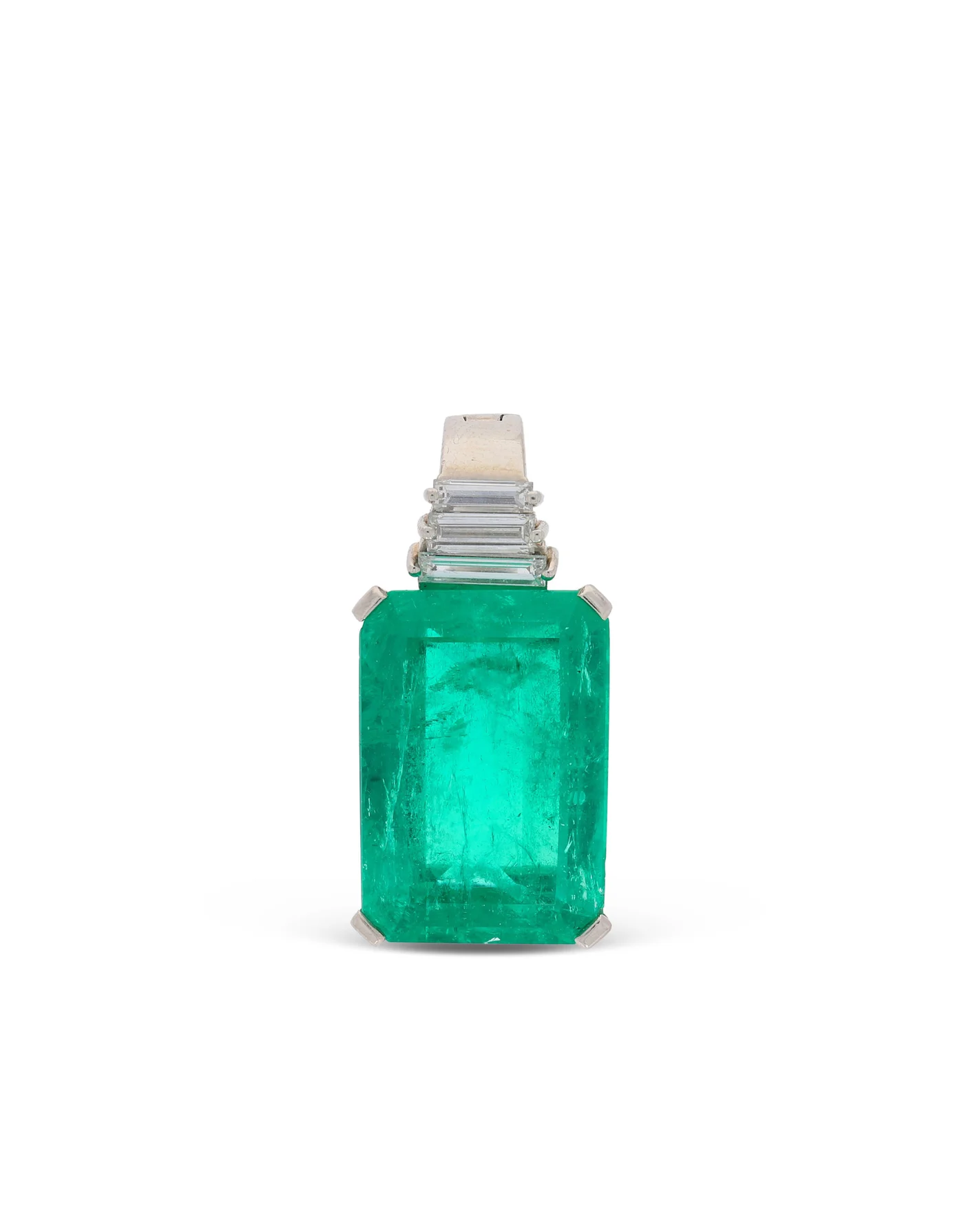 Anhänger – Platin mit Smaragd 16.53ct (Juwelier H.P. Buchwald)