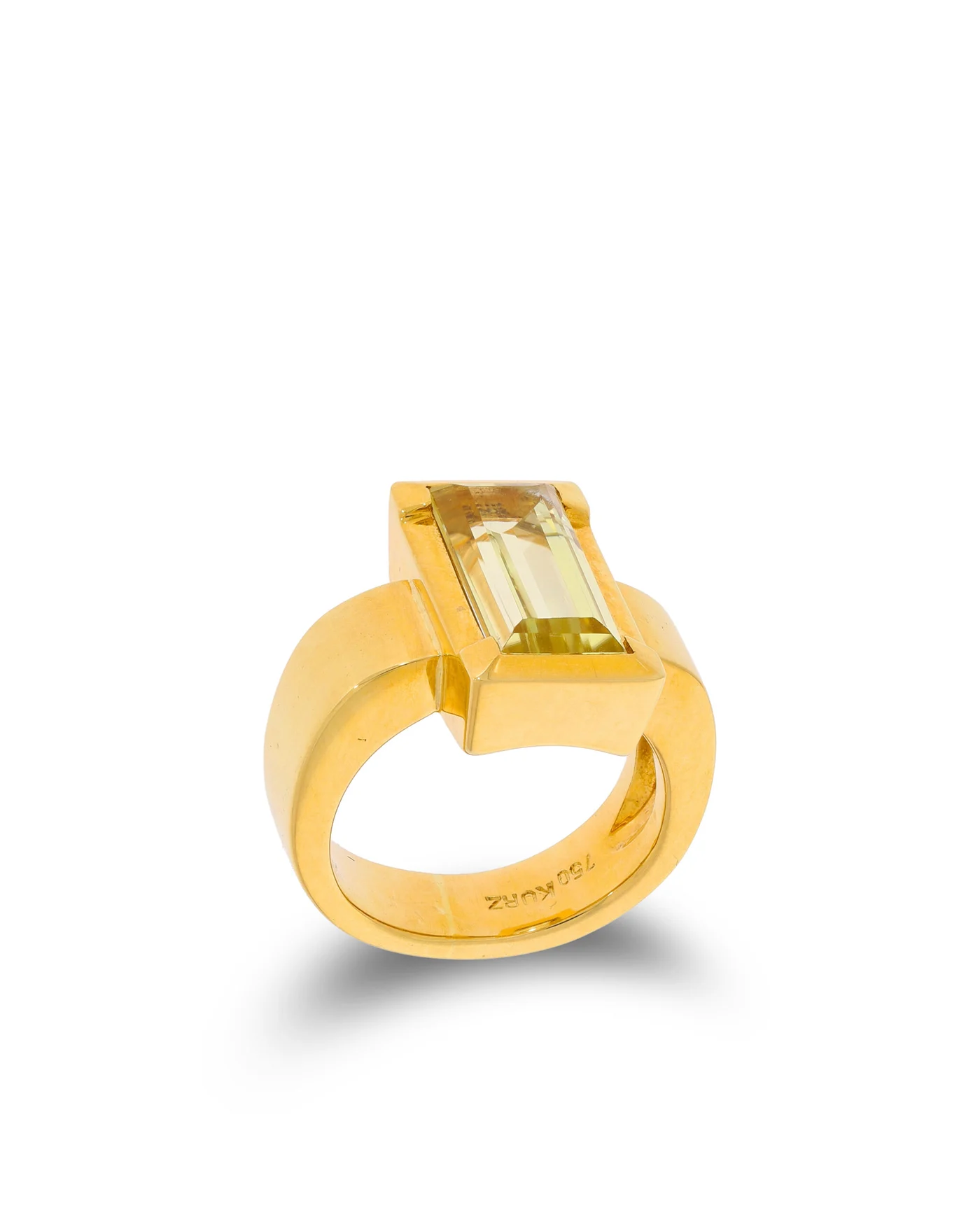 Damenring – KURZ Gelbgold mit Citrin