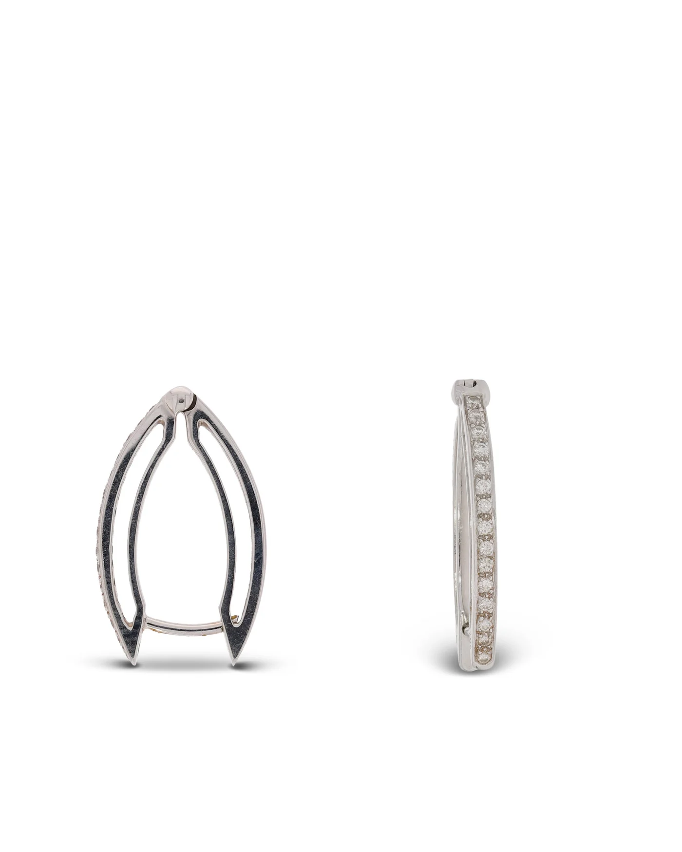 Creolen – Weissgold mit Diamanten 0.30ct