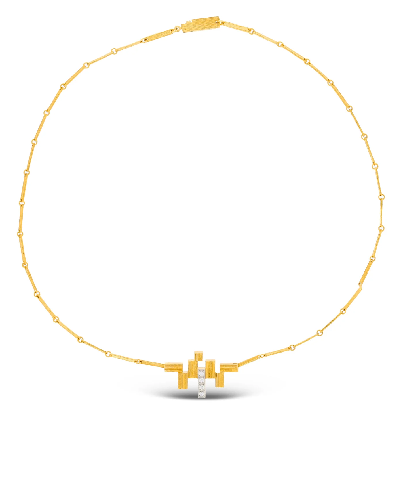 Halskette – Gelbgold mit Diamanten 0.12ct