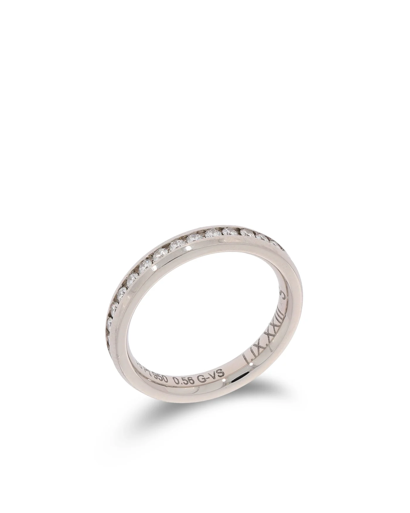 Damenring/ Ehering – BUCHERER Platin mit Diamanten 0.56ct