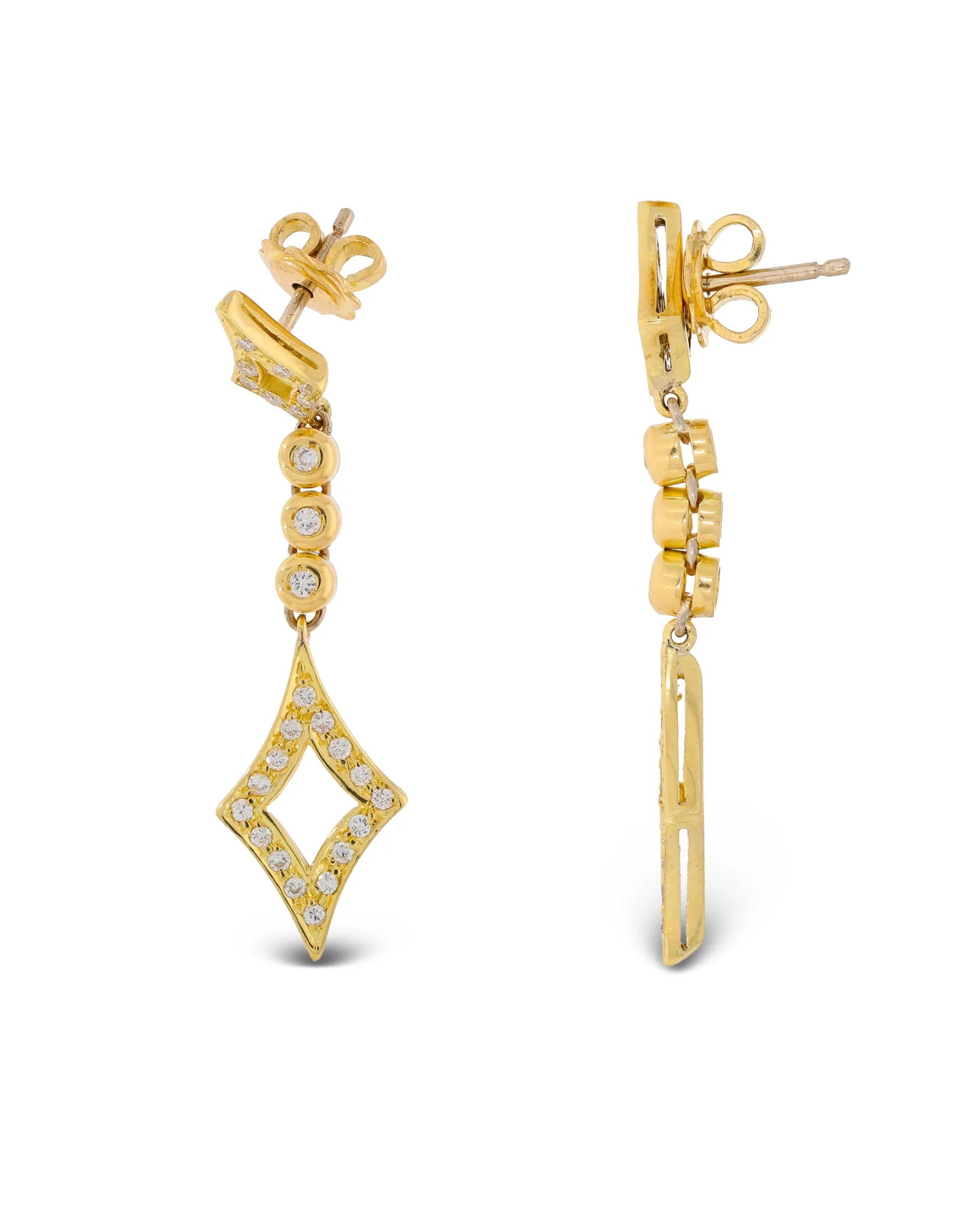 Ohrstecker - Gelbgold mit Diamanten 0.54ct