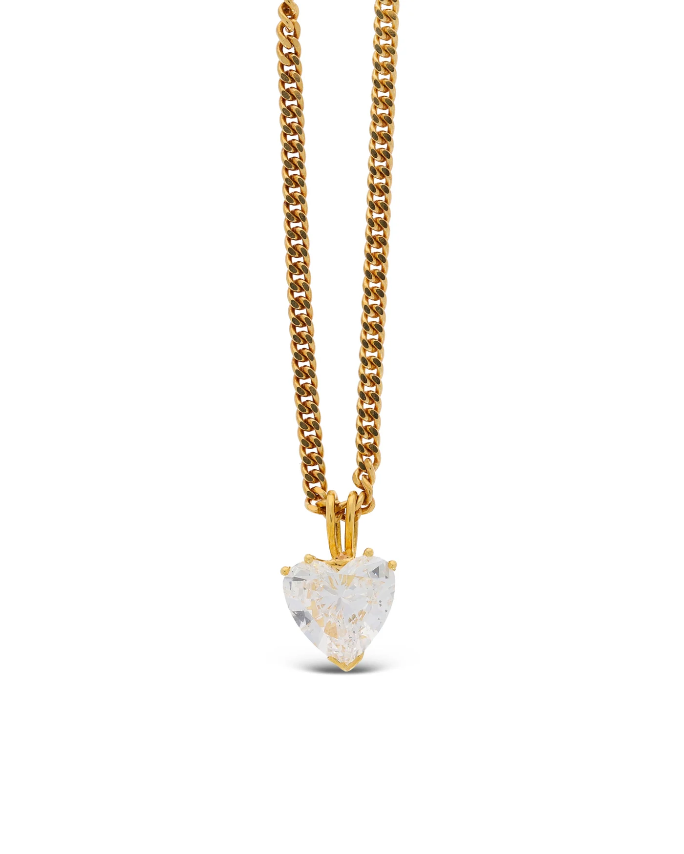 Anhänger mit Halskette - Gelbgold mit Herz Diamant 2.10ct