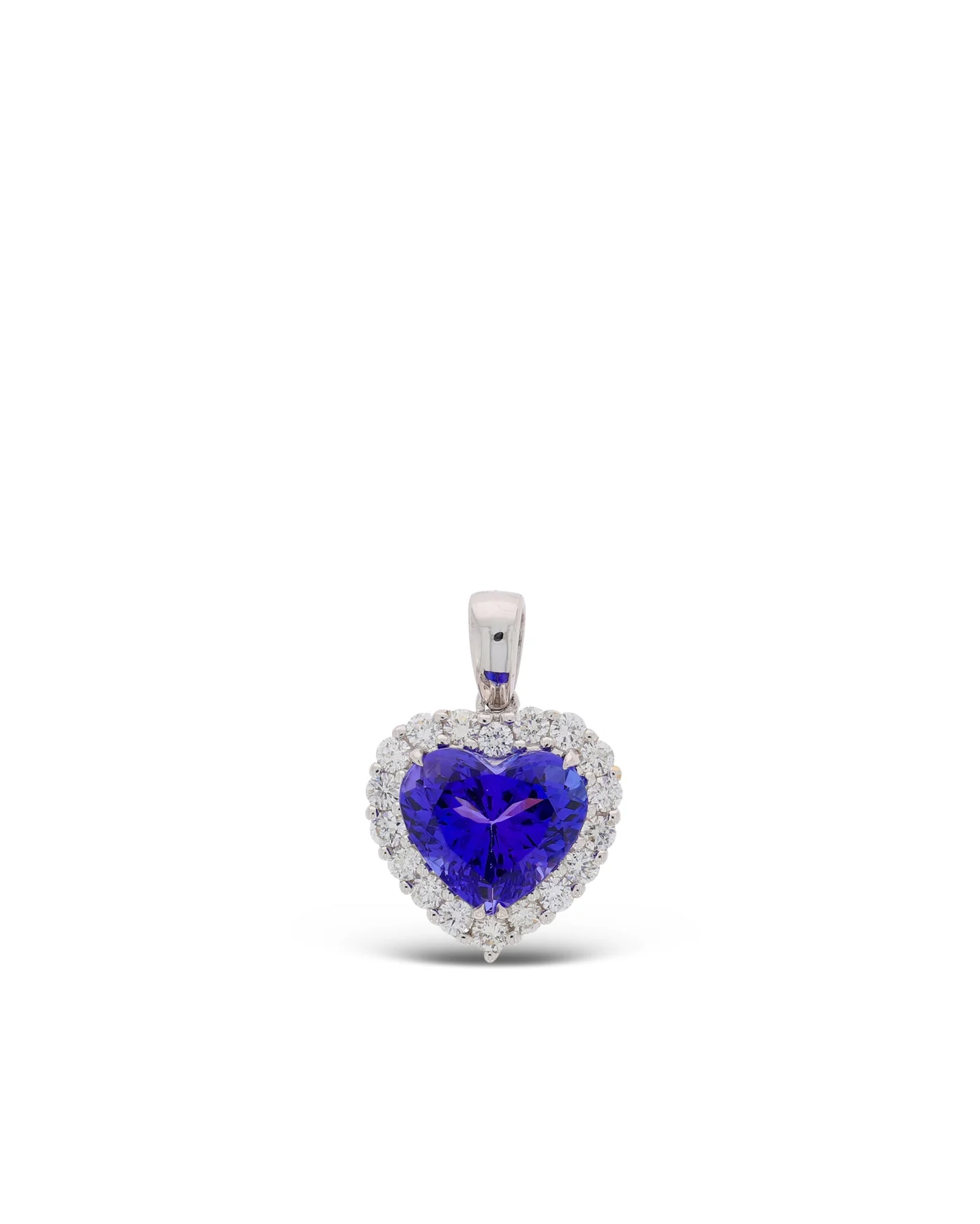 Anhänger - Weissgold mit Tansanit 4.00ct und Diamanten 0.54ct
