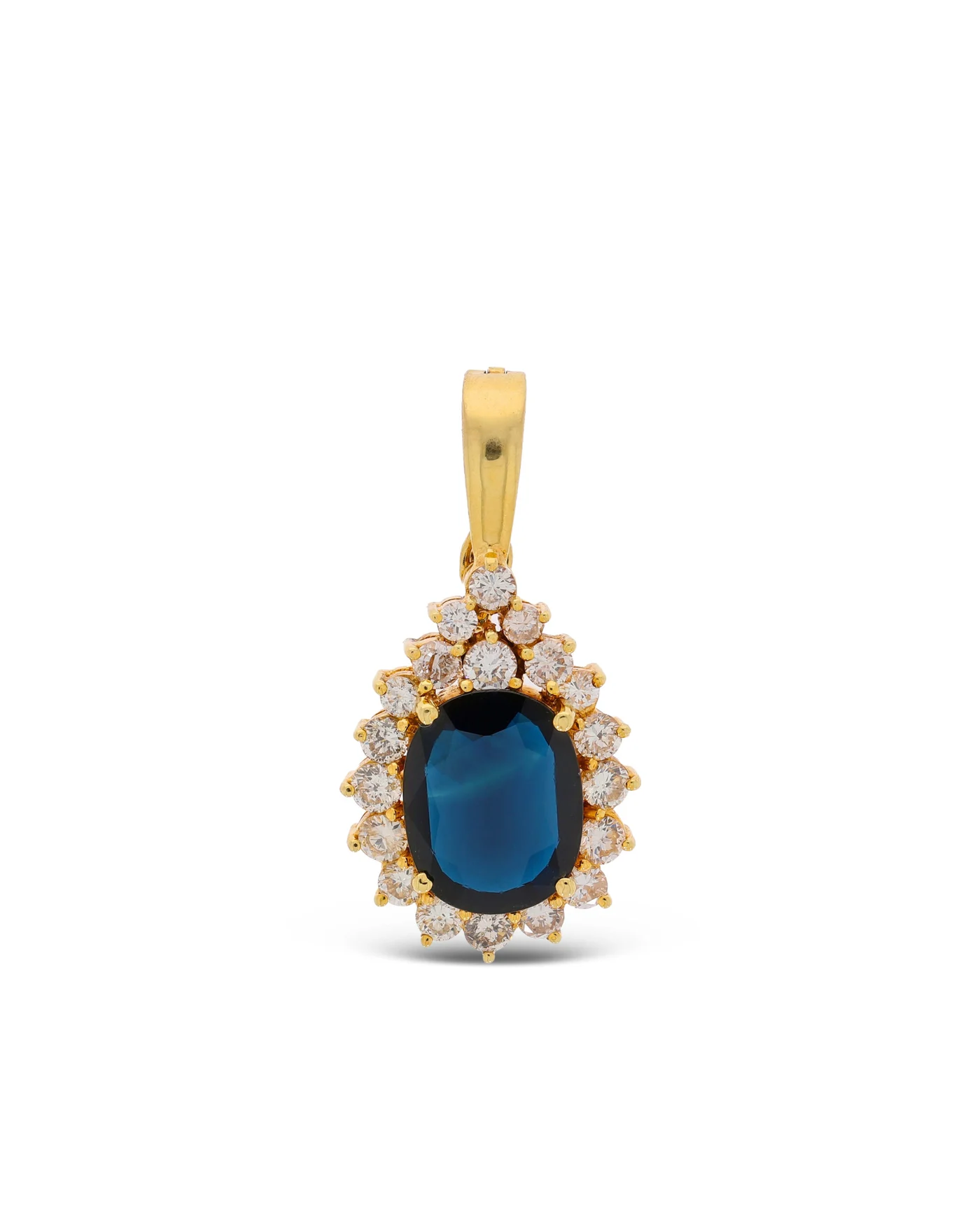 Anhänger - Gelbgold mit Saphir 2.7ct und Diamanten 1.70ct