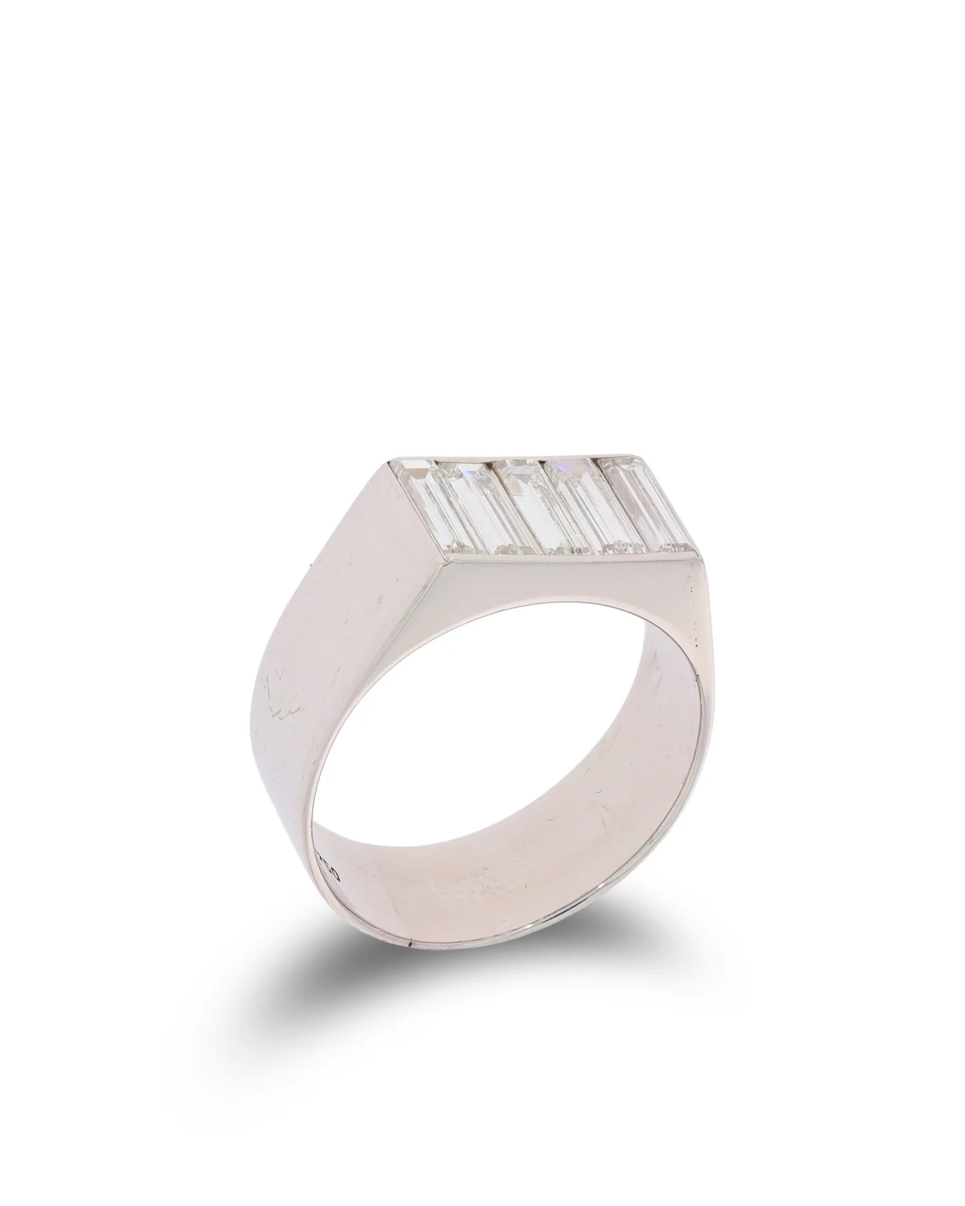 Bague - or blanc avec diamants 0.75ct