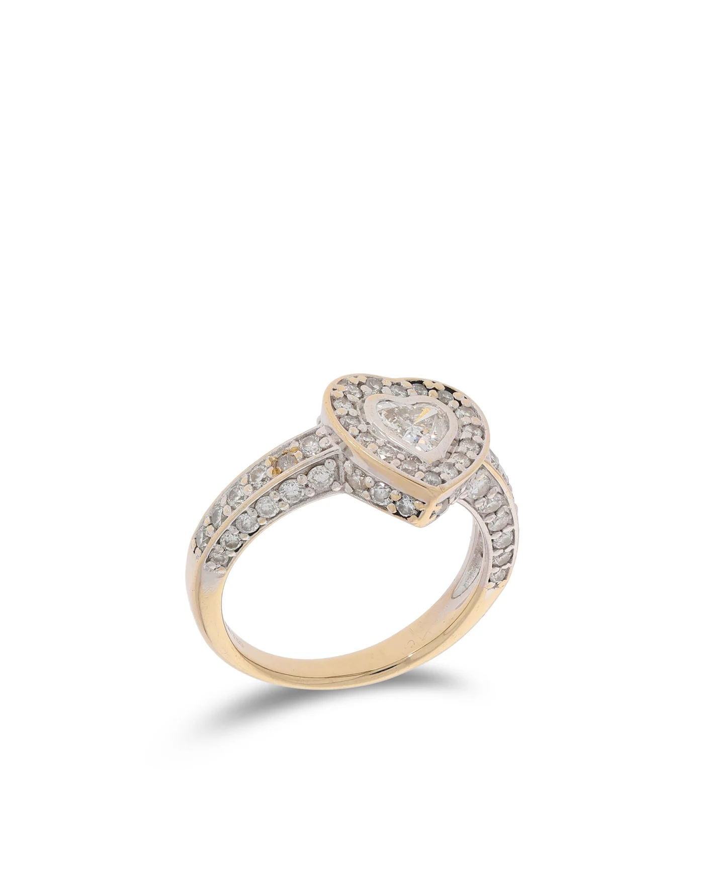 Bague pour dame „Heart“ – or blanc avec diamants 0.90ct