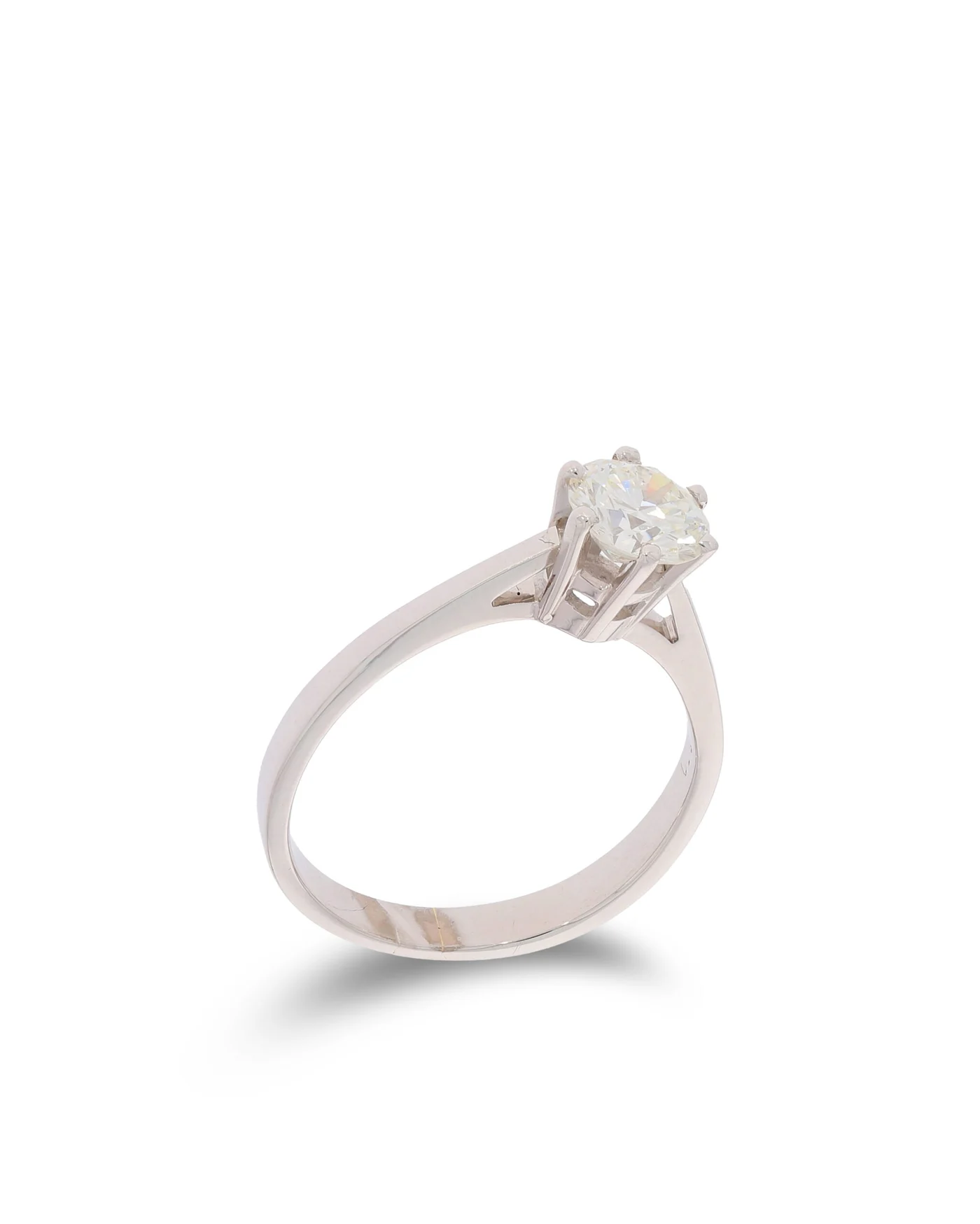 Damenring – Solitaire Weissgold mit Diamant 0.911ct