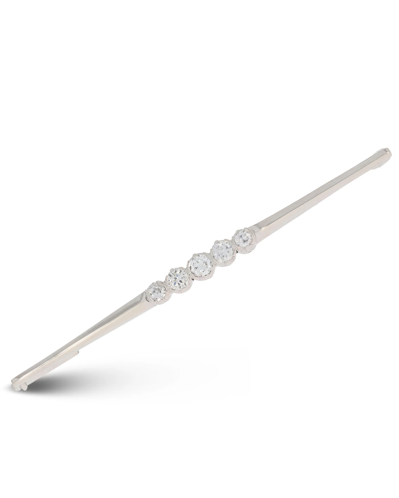 Brosche - Weissgold mit Diamanten