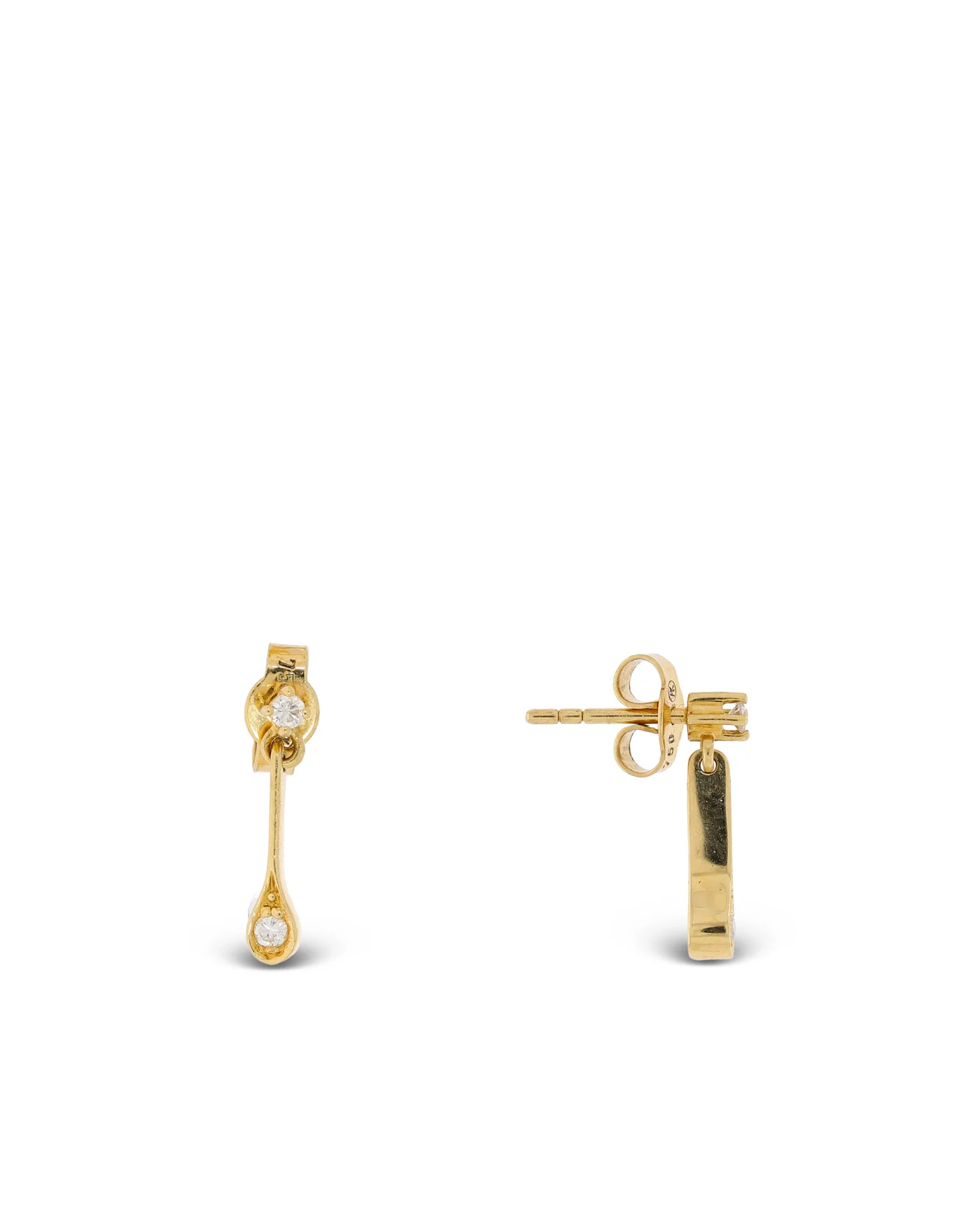 Ohrstecker – KURZ Gelbgold mit Diamanten 0.12ct