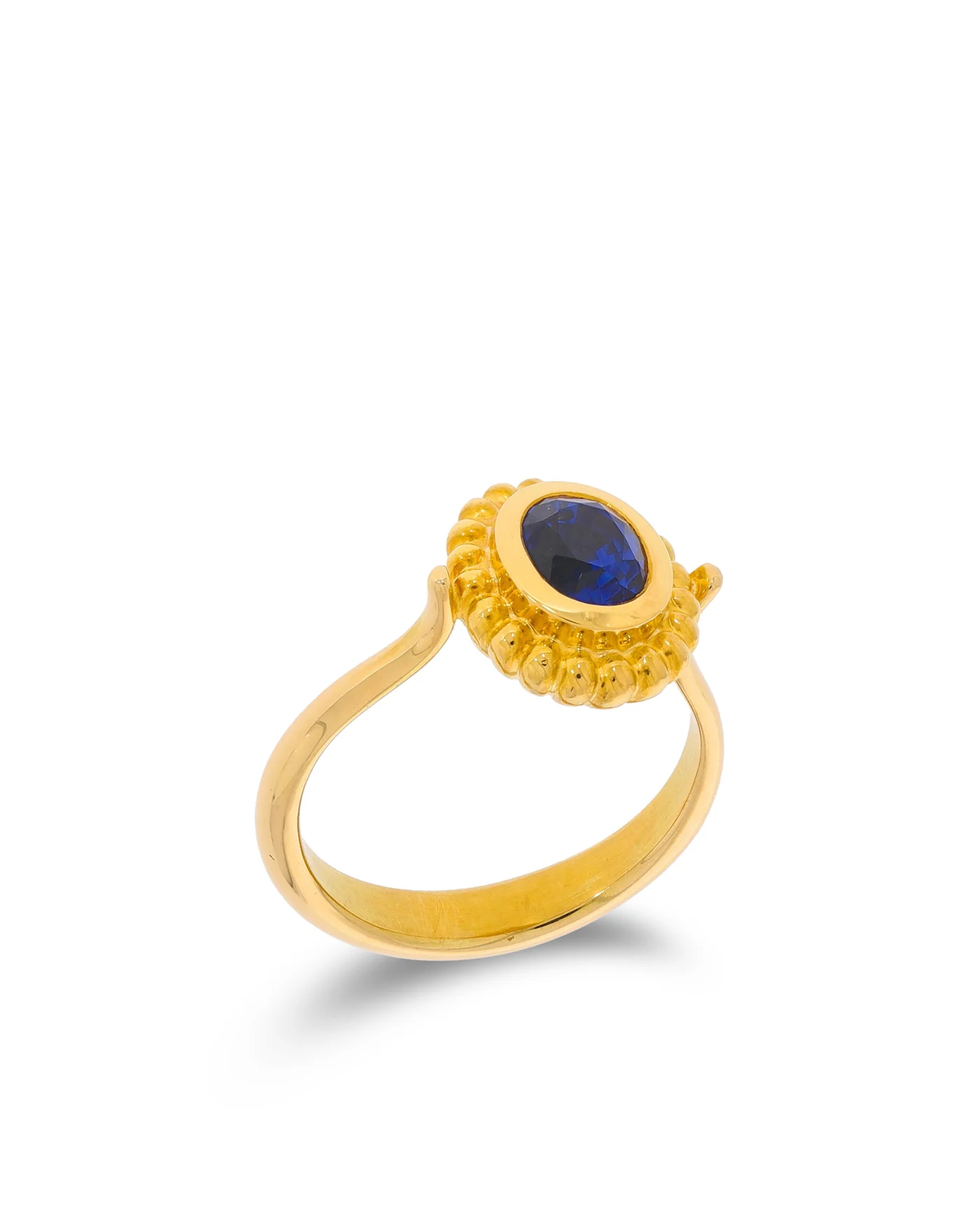 Damenring – Gelbgold mit Tansanit