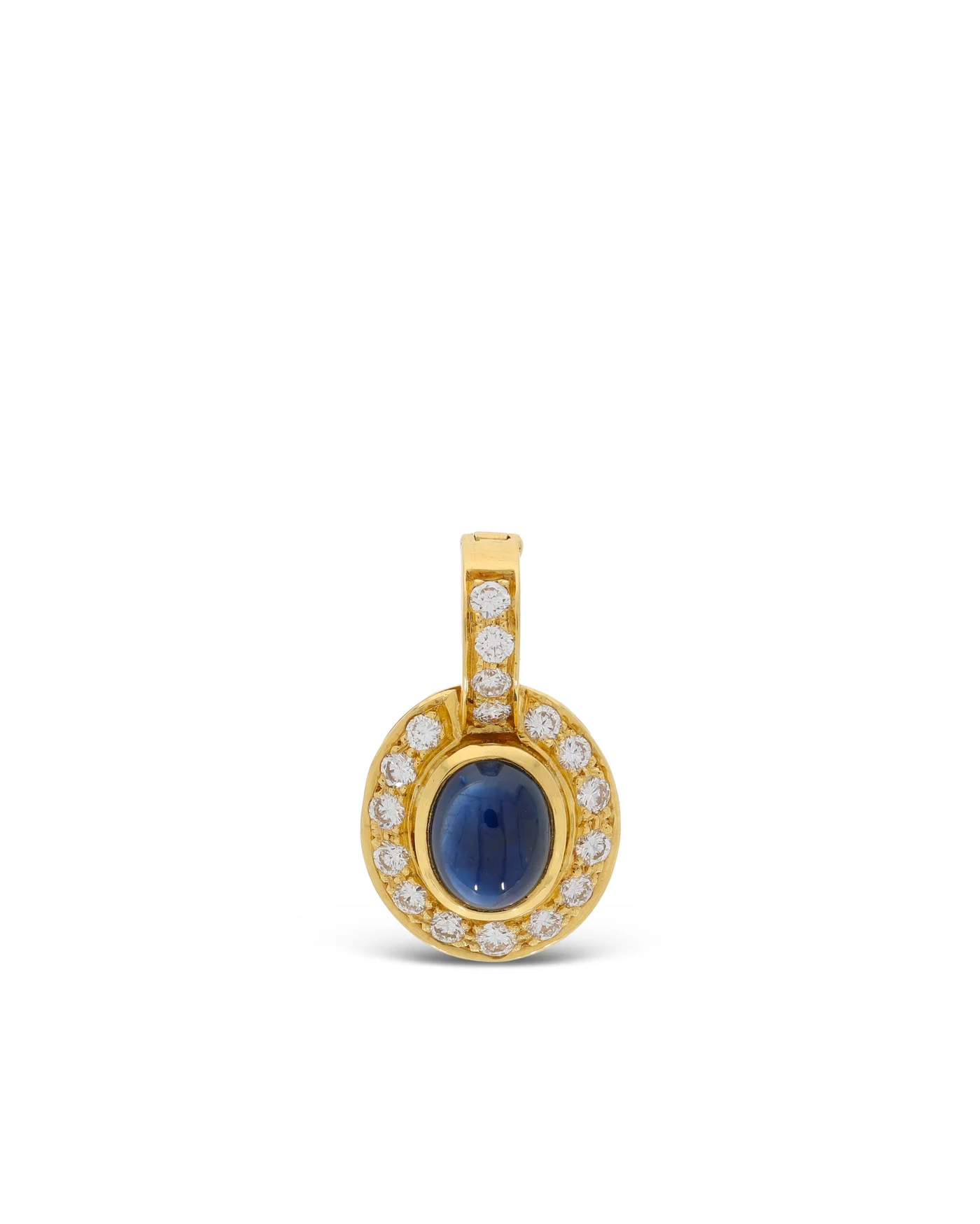 Anhänger – Gelbgold mit Saphir und Diamanten 0.85ct