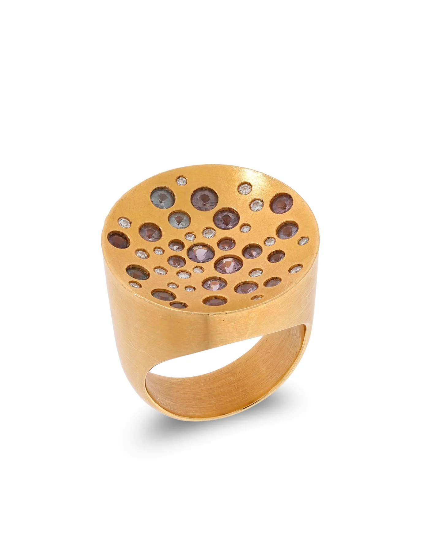 Damenring – Spinellen und Diamanten