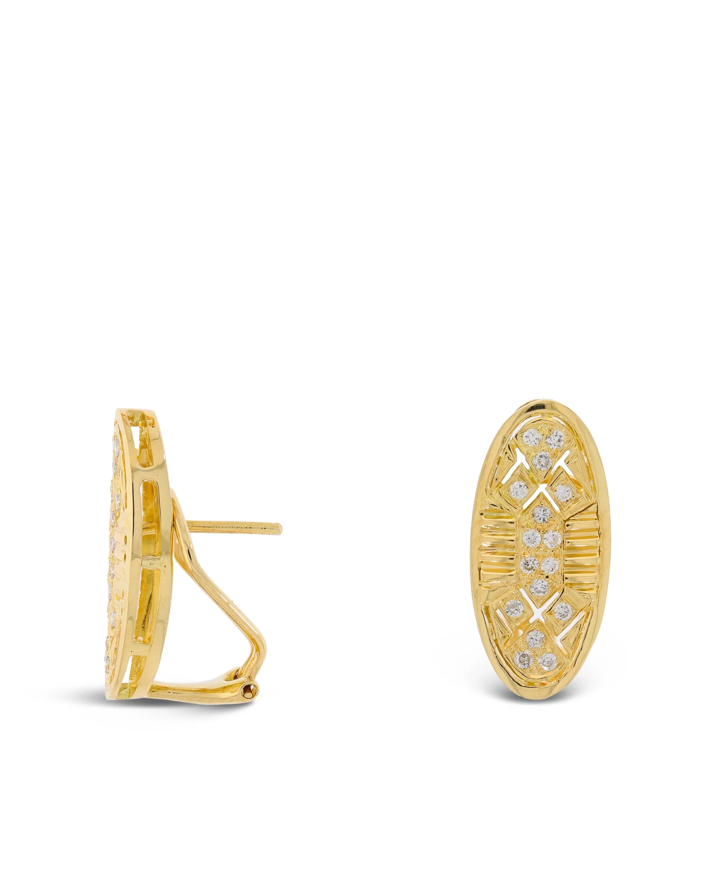 Ohrstecker – Gelbgold mit Diamanten ca. 0.13ct