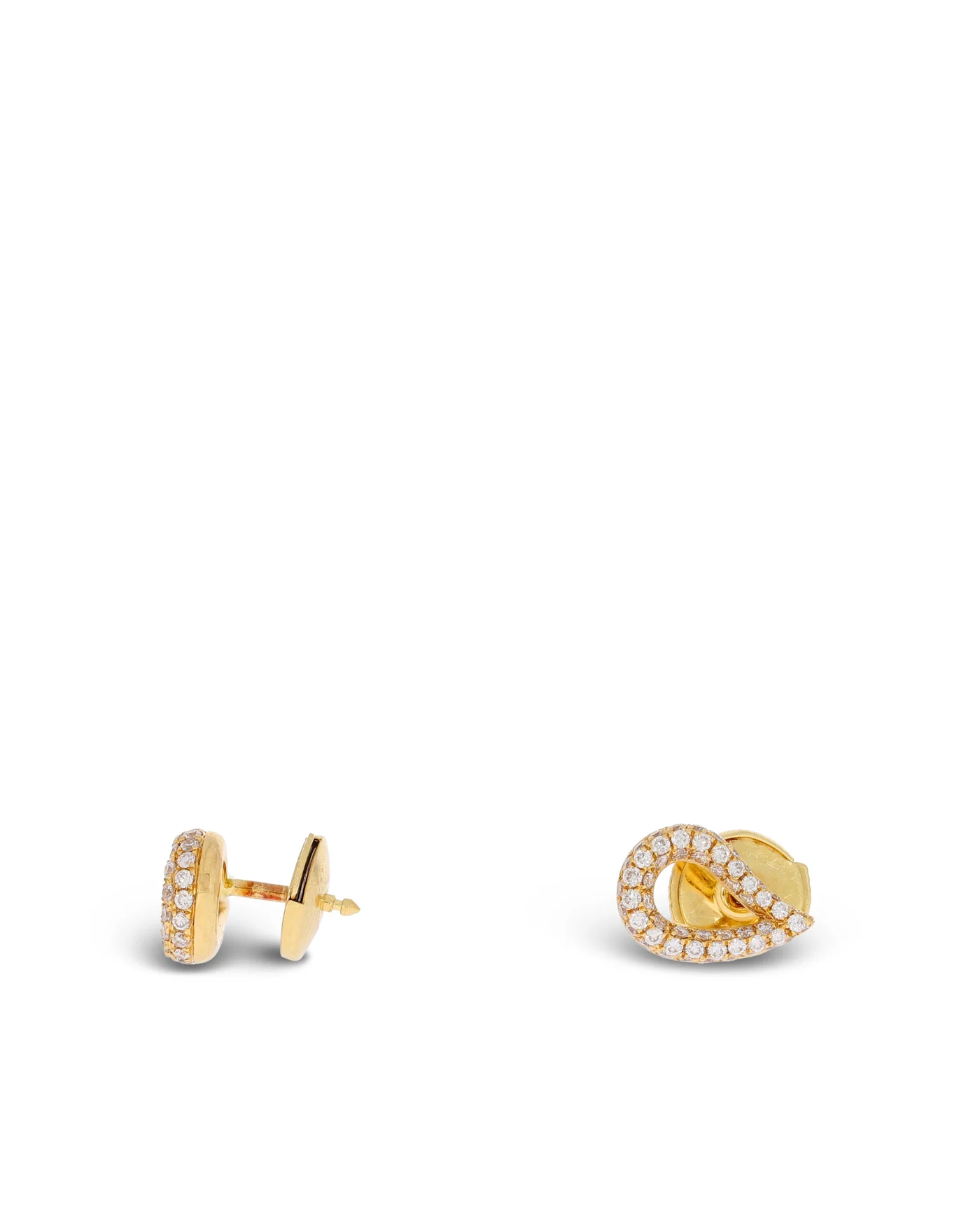 Stud earrings – BUCHERER yellow gold with diamonds 1.14ct