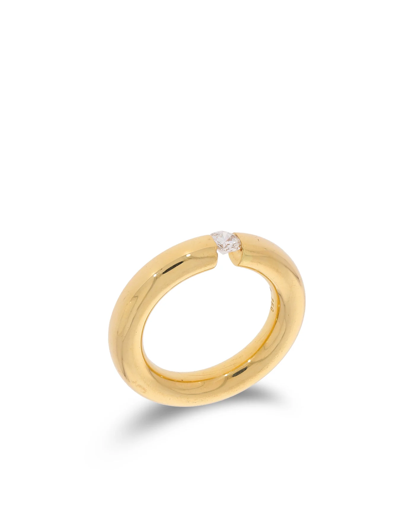 Bague pour dame (bague pneu) – or jaune avec diamant 0.23ct