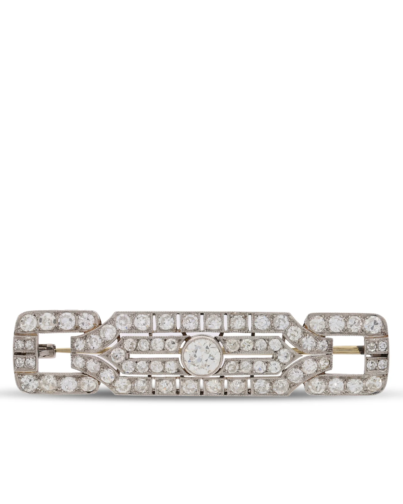 Antike Stabbrosche – Platin mit Diamanten