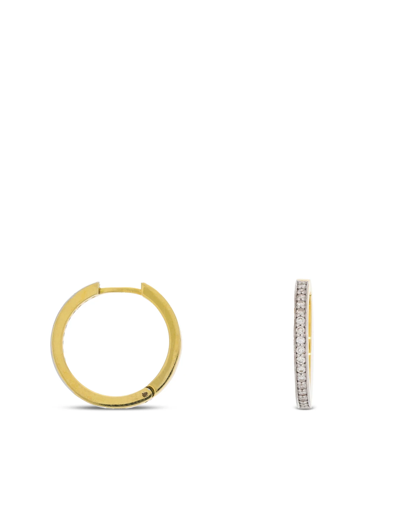 Creolen – Gelbgold mit Diamanten 0.17ct