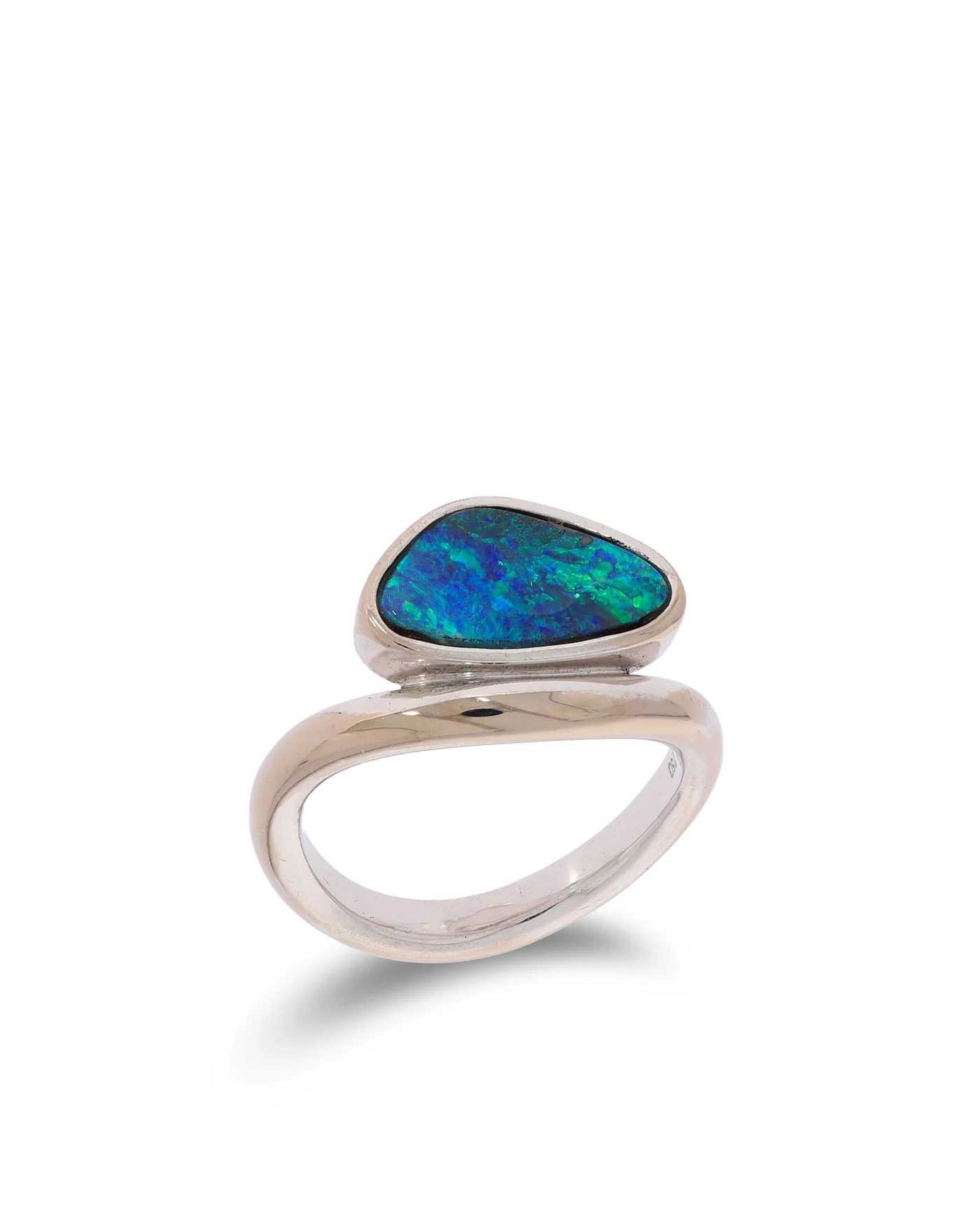 Damenring - Weissgold mit Opal