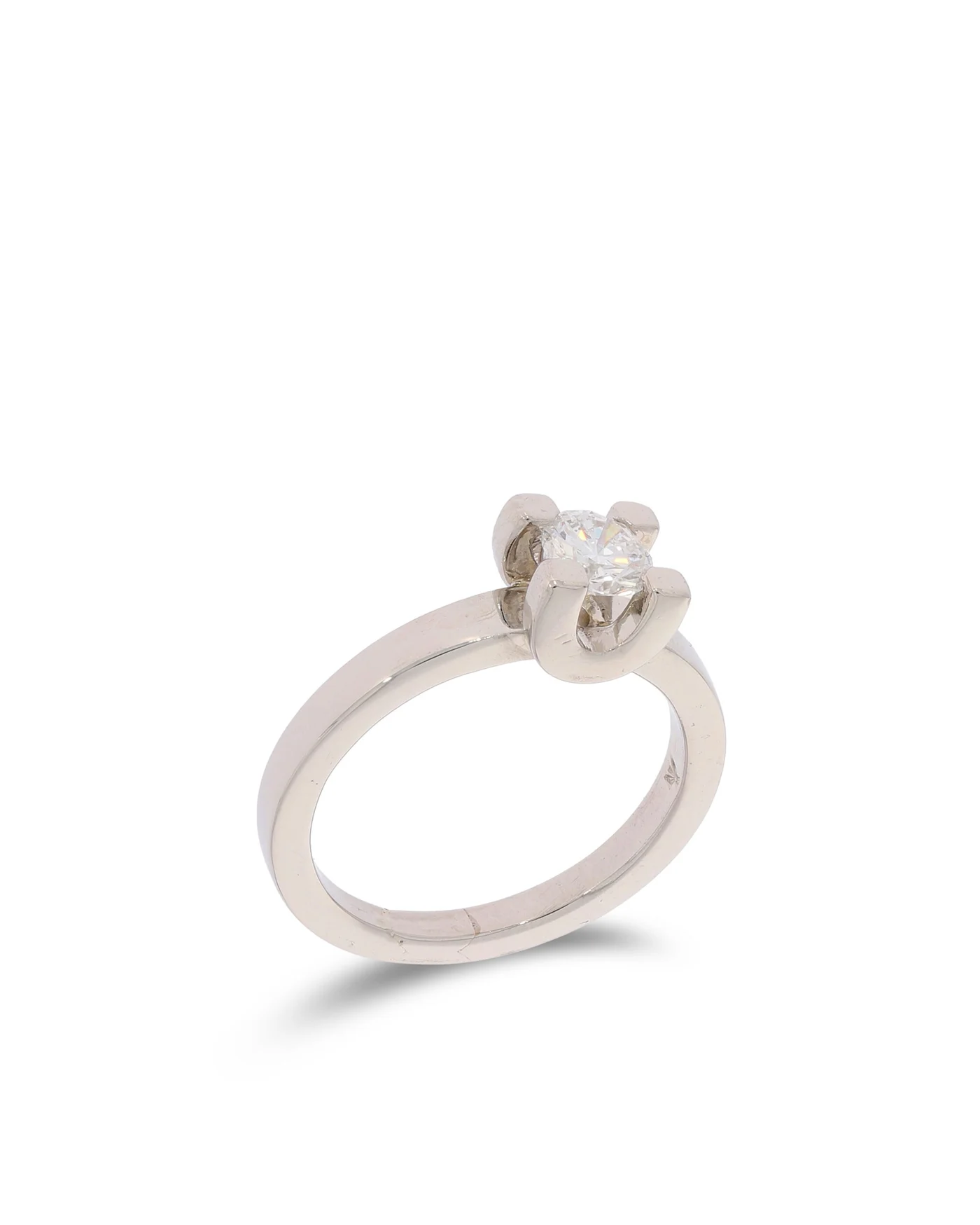 Damenring – Solitaire Platin mit Diamant 0.50ct