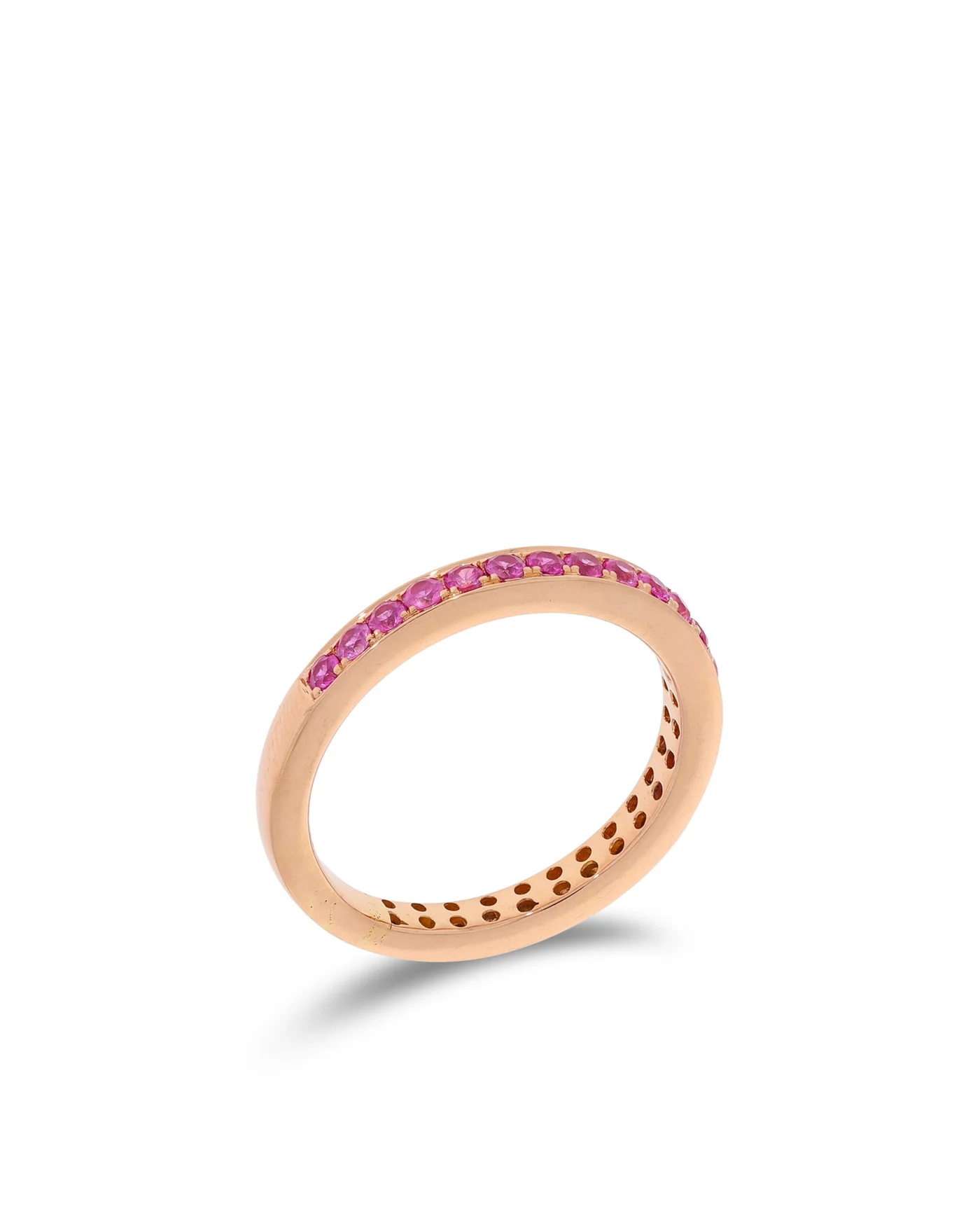 Damenring – Roségold mit pinken Saphiren 0.52ct