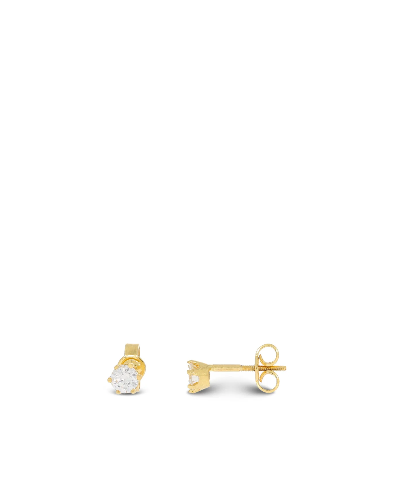 Ohrstecker – Solitaire Gelbgold 0.35ct