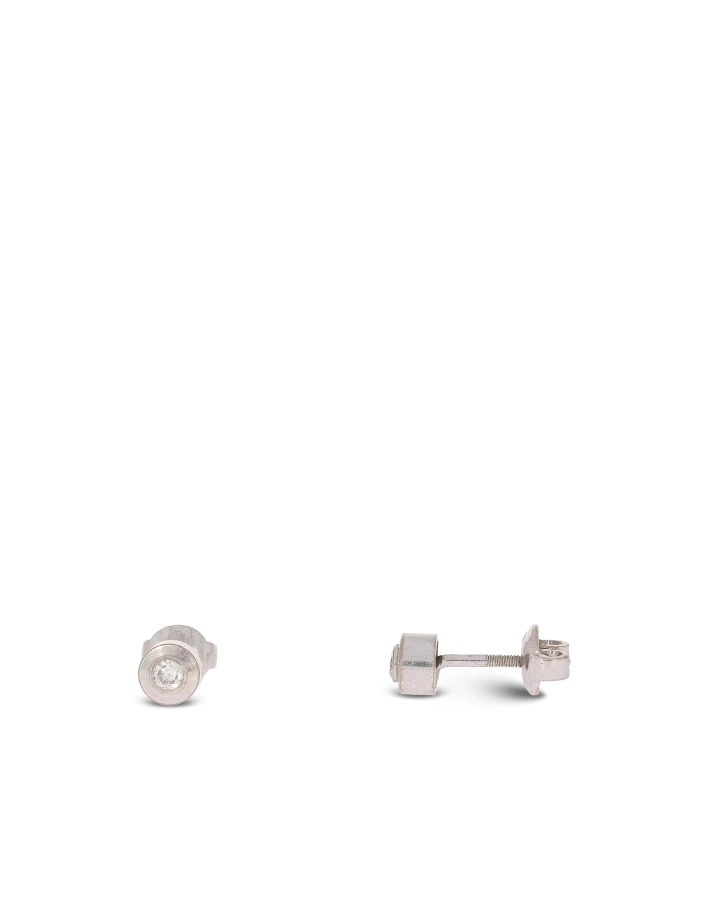 Ohrstecker – Solitaire Weissgold 0.08ct
