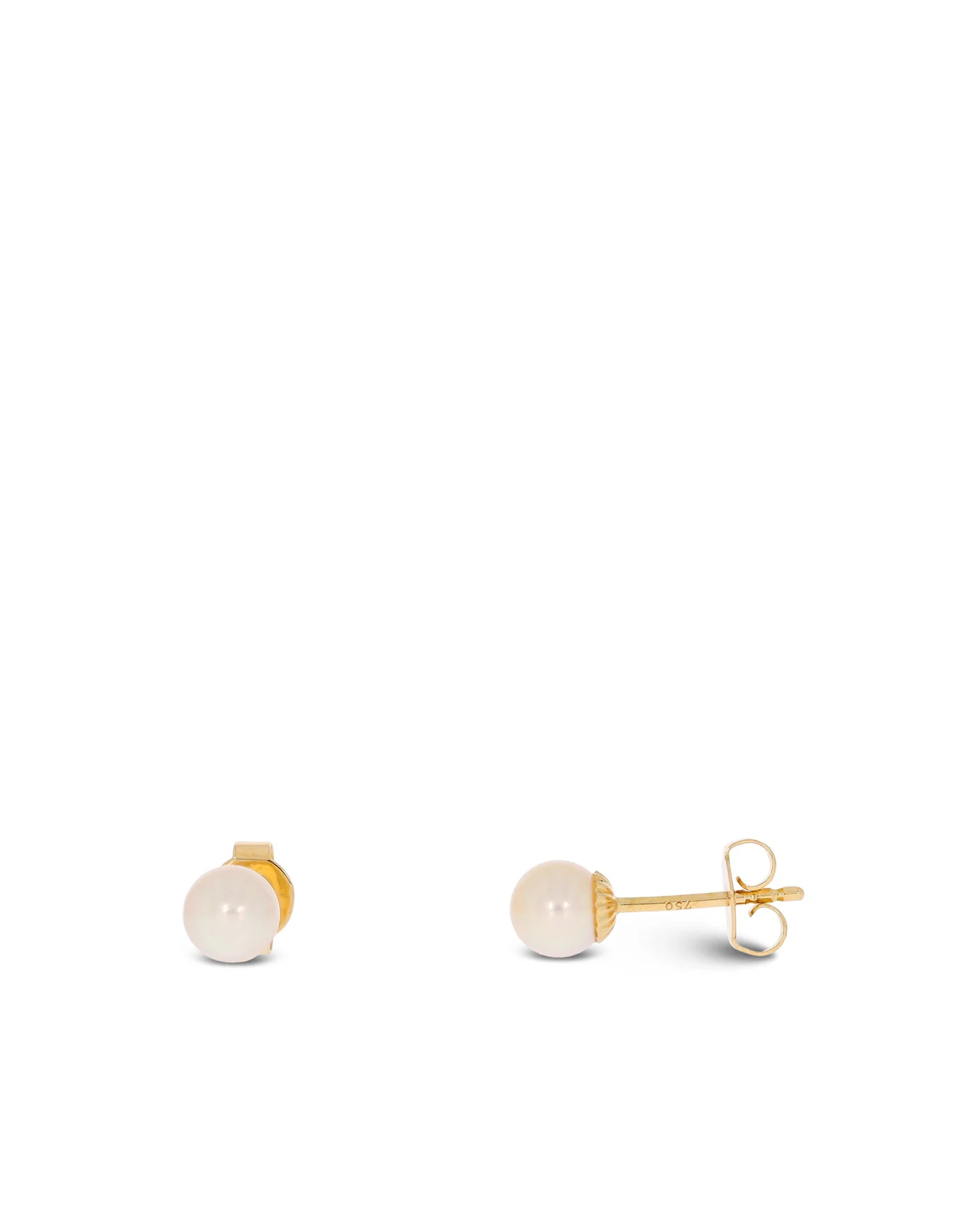 Ohrstecker – Gelbgold mit Akoya-Perlen