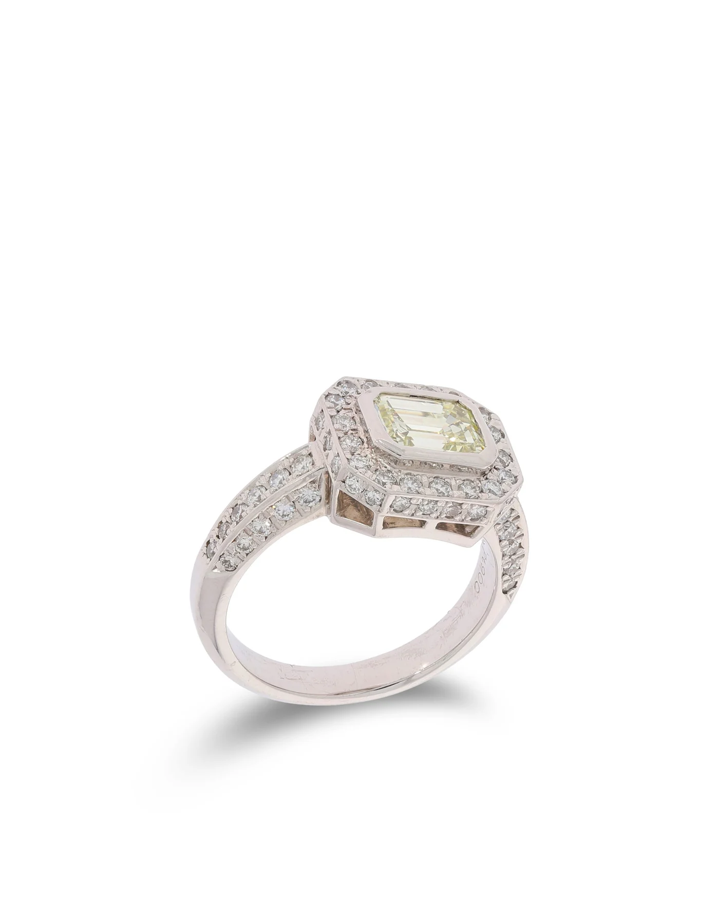 Cocktail-Ring - Platin mit Diamanten 1.843ct
