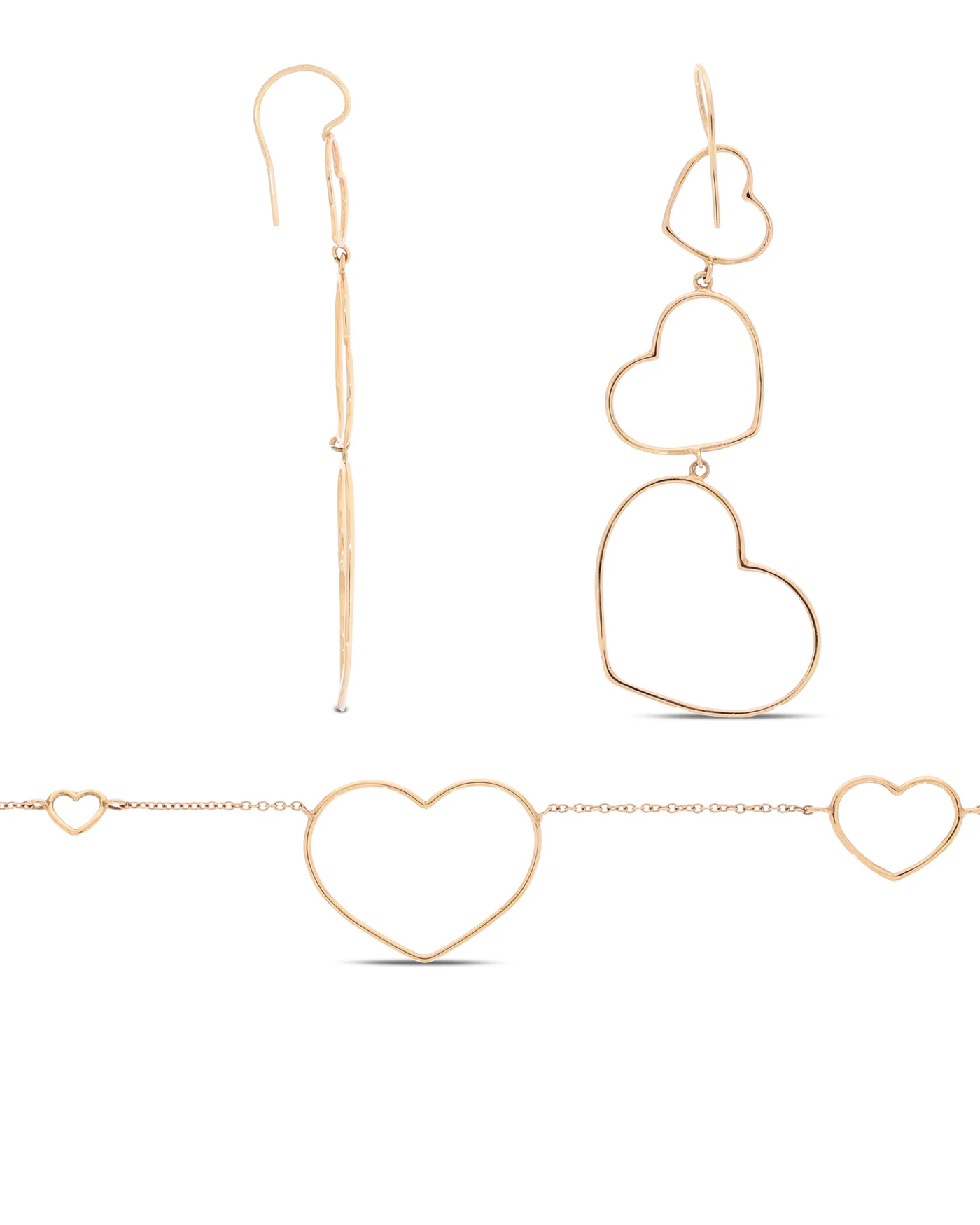 Set - Halskette und Ohrhänger Roségold