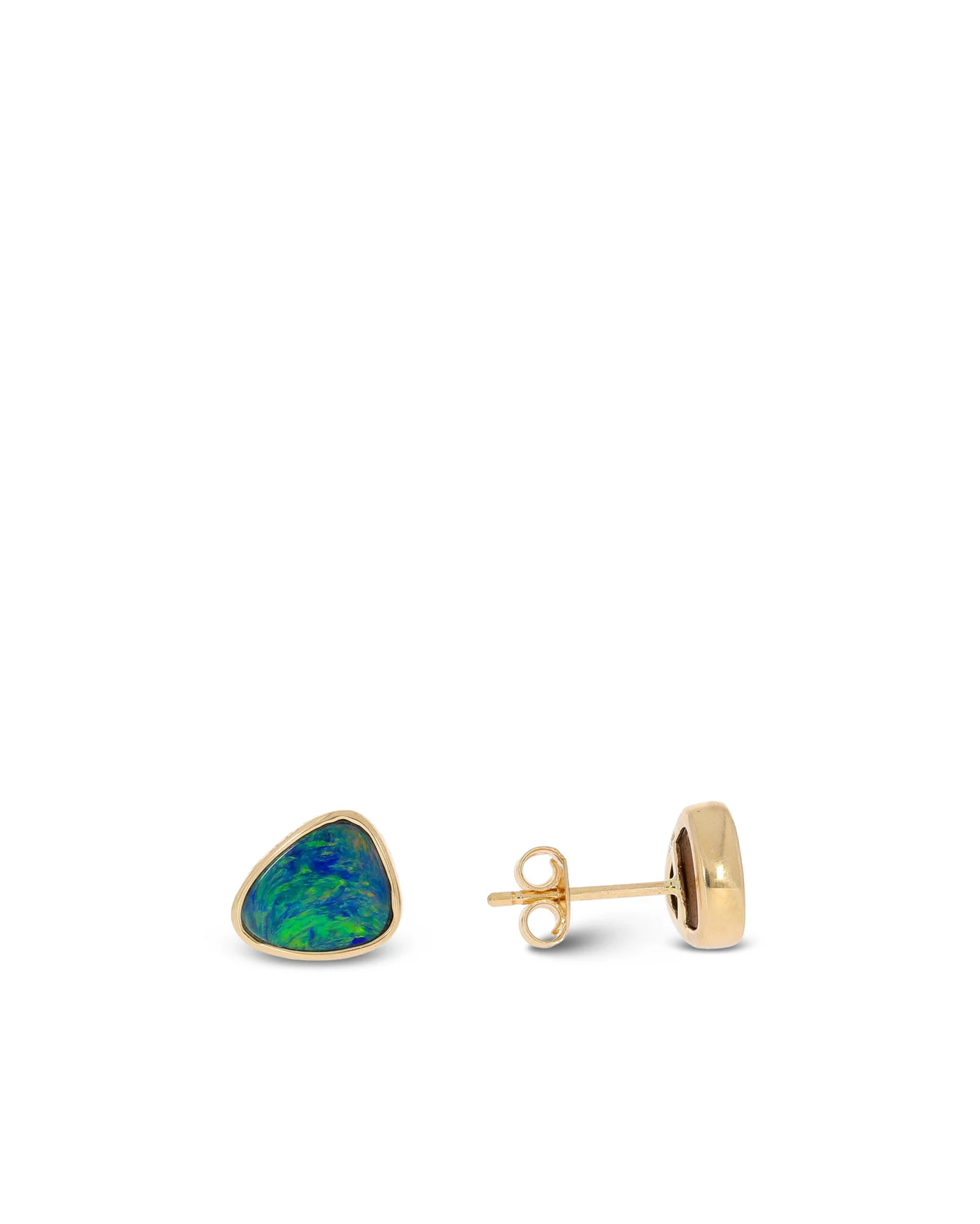 Ohrstecker - Gelbgold mit Opal