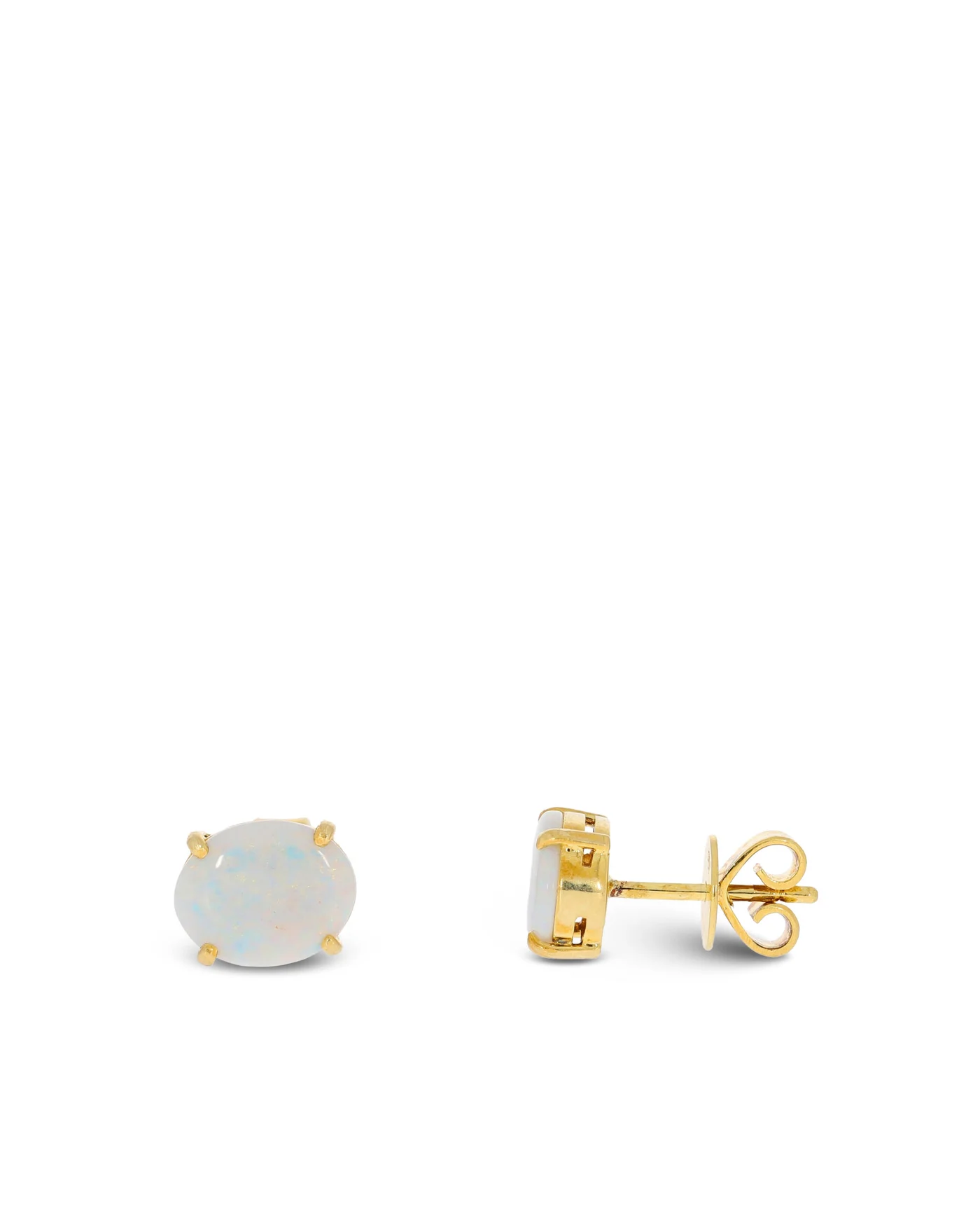 Ohrstecker - Gelbgold mit Opal