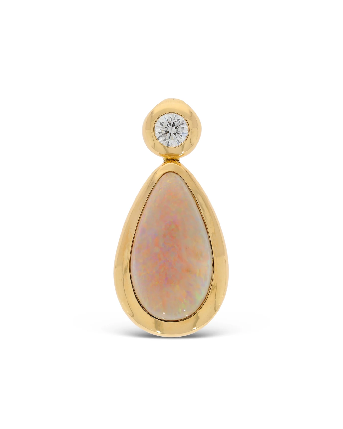 Anhänger – Gelbgold mit Opal und Diamant 0.74ct