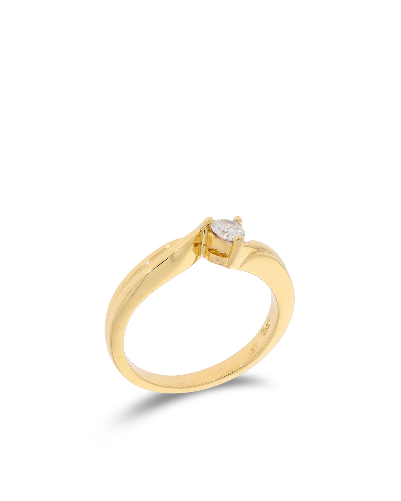 Damenring – Solitaire Gelbgold 0.13ct