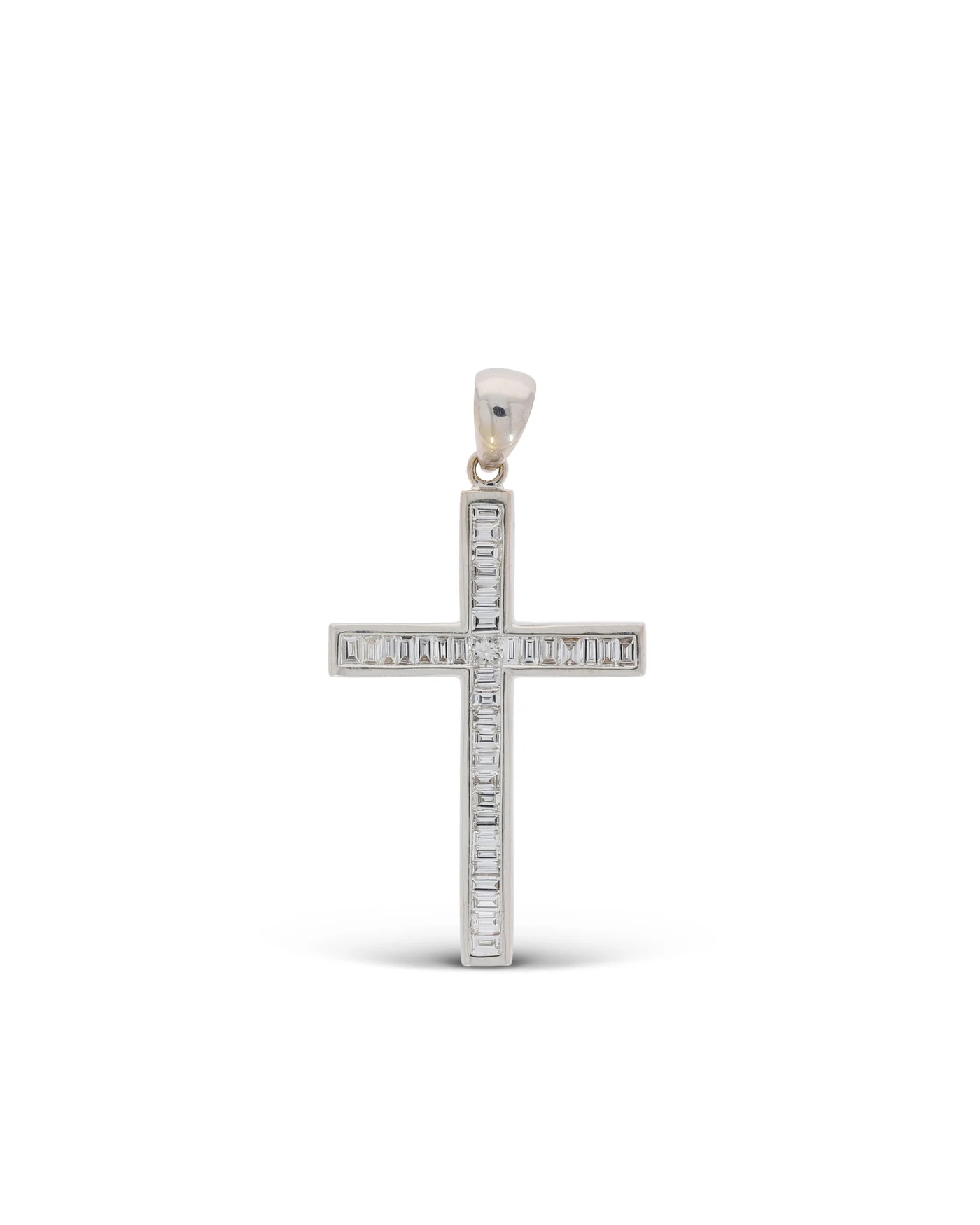 Kreuz-Anhänger - Weissgold mit Diamanten 0.61ct