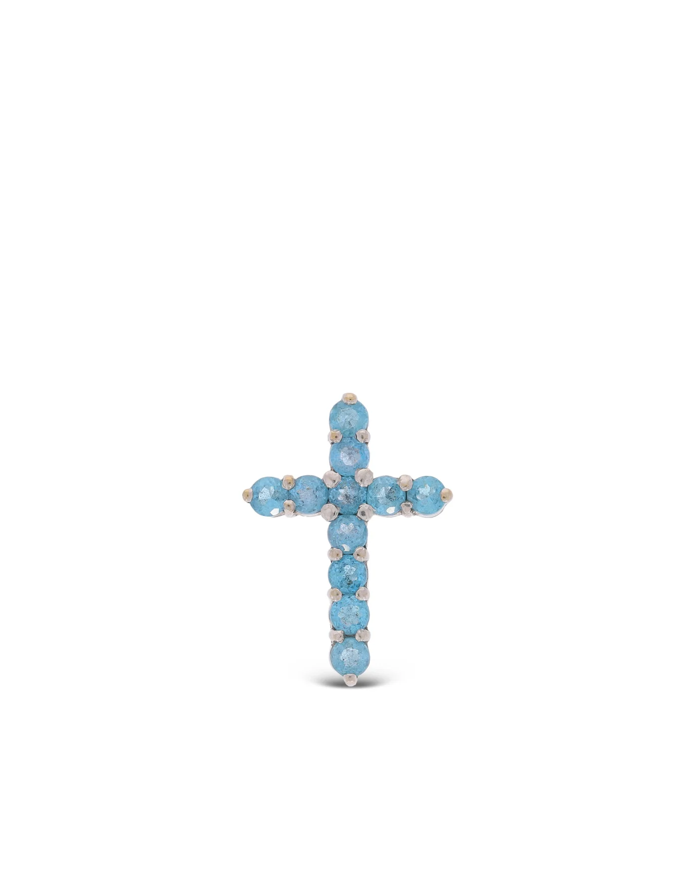 Kreuz-Anhänger – CHRIST Weissgold mit Aquamarinen