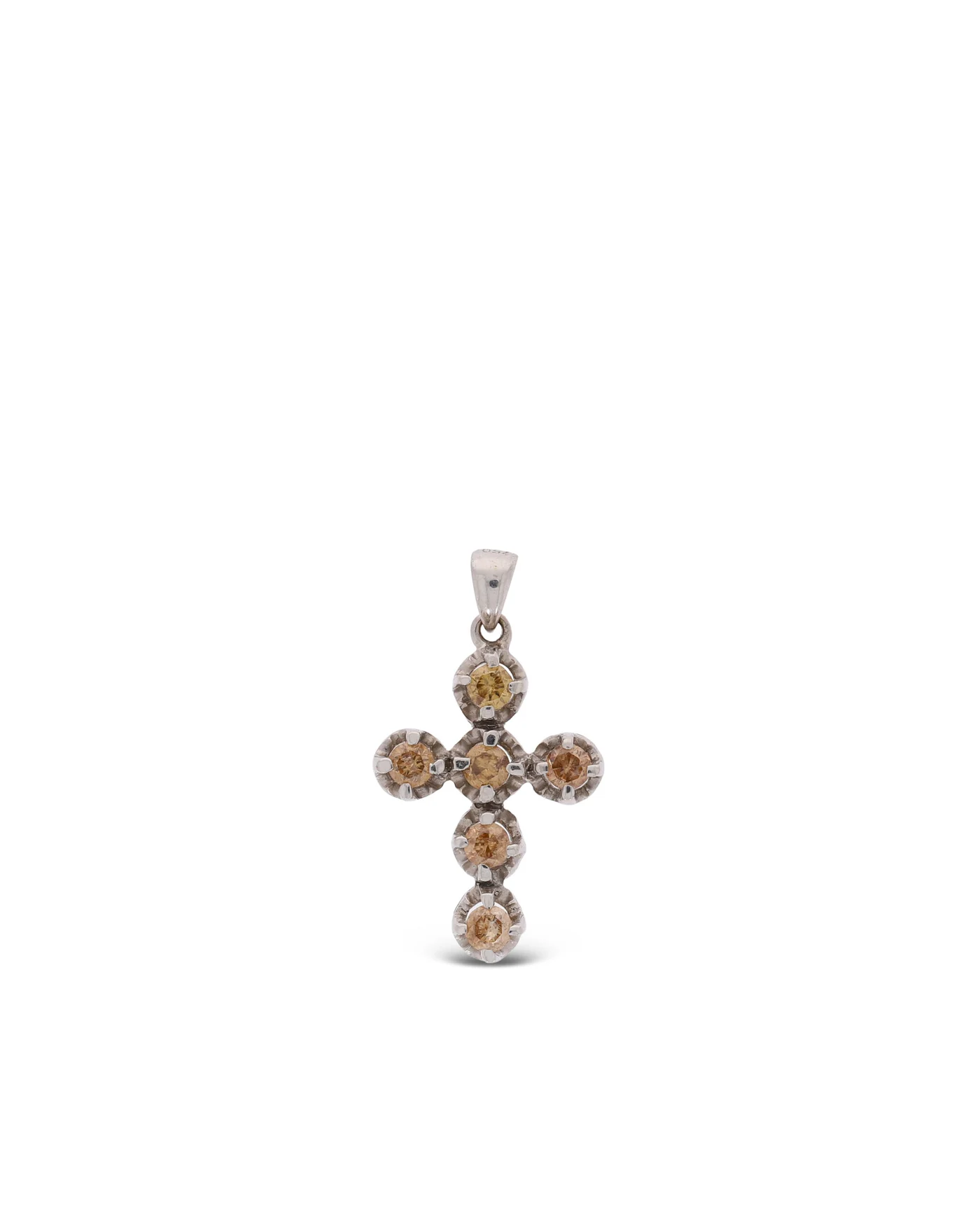 Kreuz-Anhänger - Weissgold mit Diamanten 0.42ct