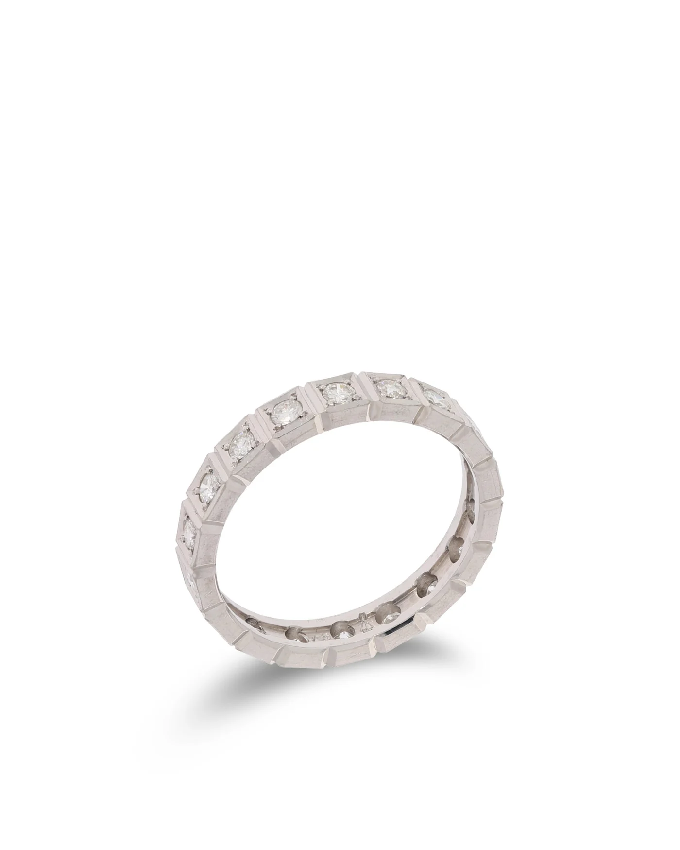 Damenring – Memoire Weissgold mit Diamanten 0.72ct
