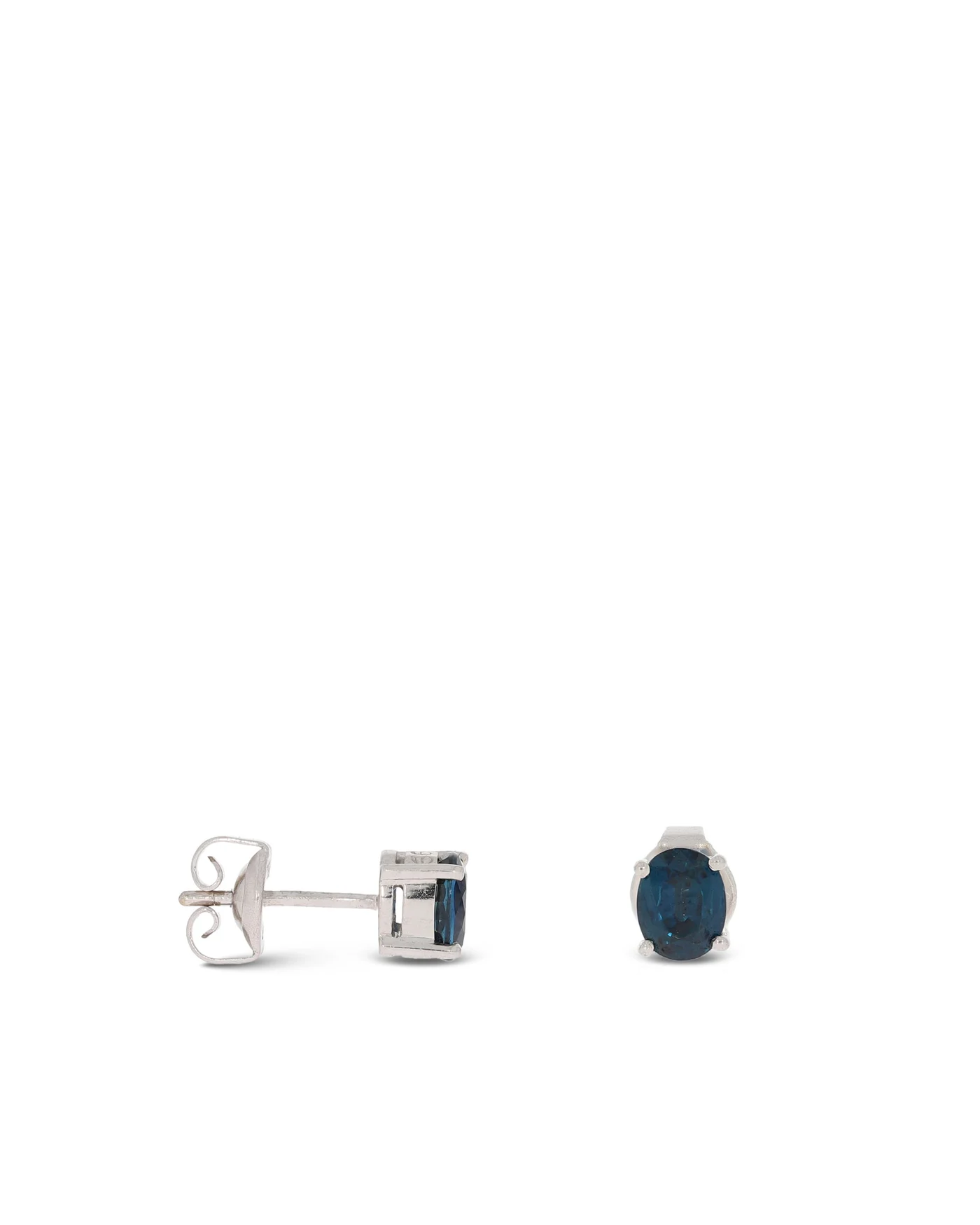 Ohrstecker – Weissgold mit Saphir