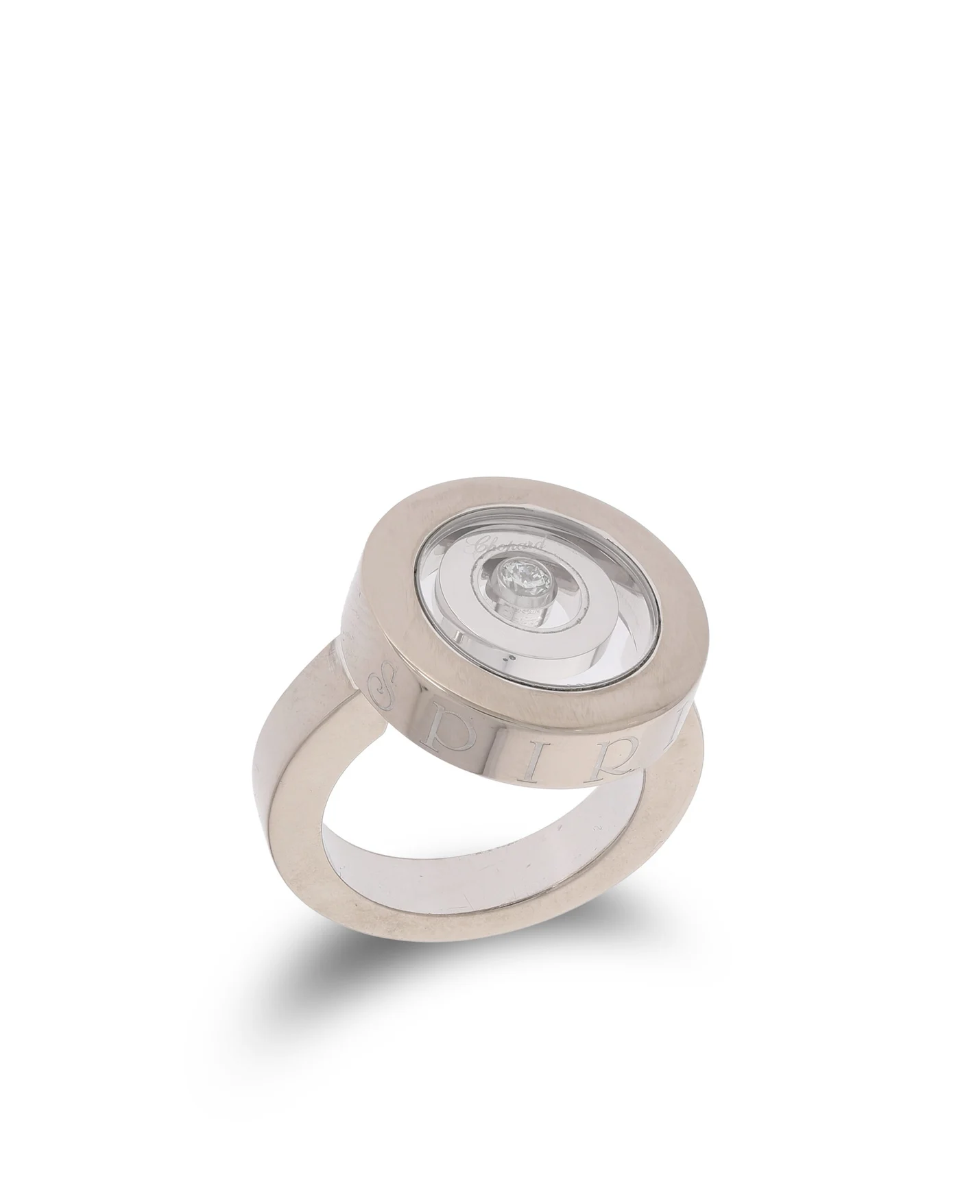 Bague pour dame - CHOPARD or blanc avec diamant 0.09ct
