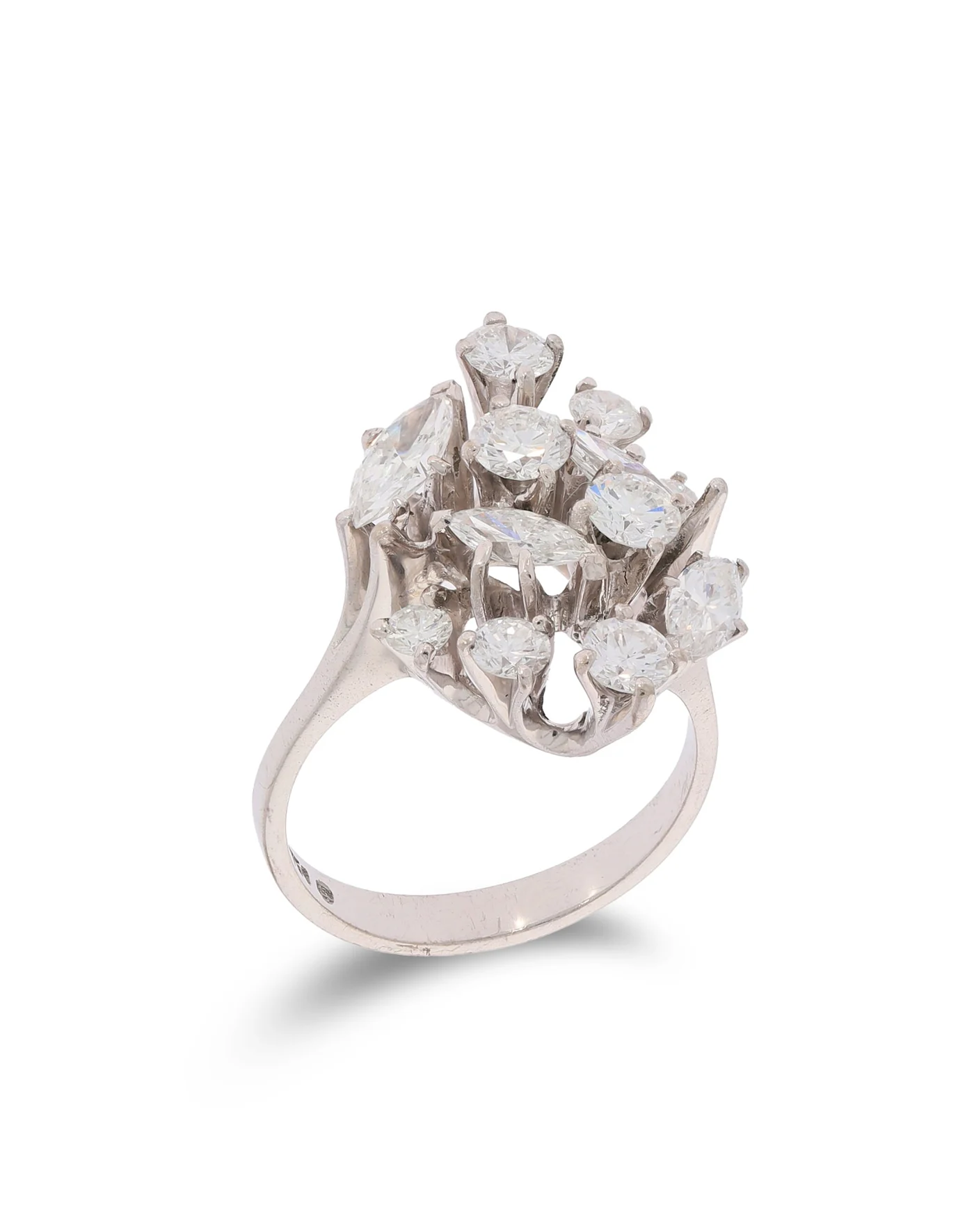 Cocktailring - Weissgold mit Diamanten 1.90ct