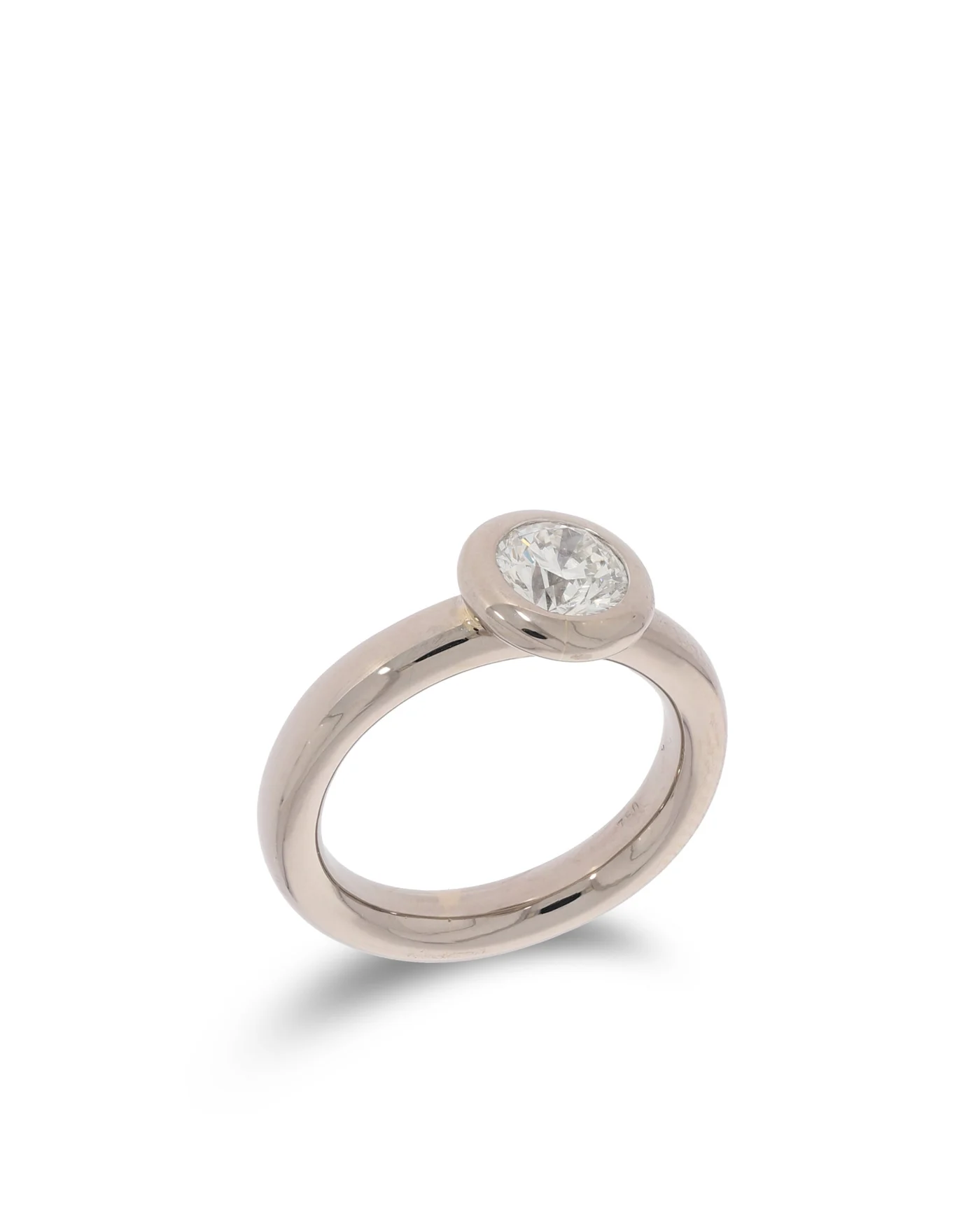 Damenring- Solitaire Weissgold mit Diamant 1.02ct