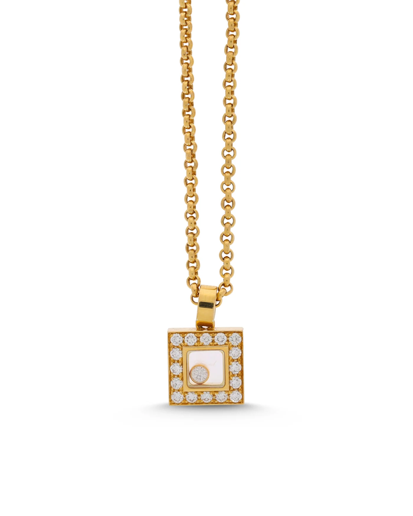 Collier avec pendentif - CHOPARD or jaune avec diamants