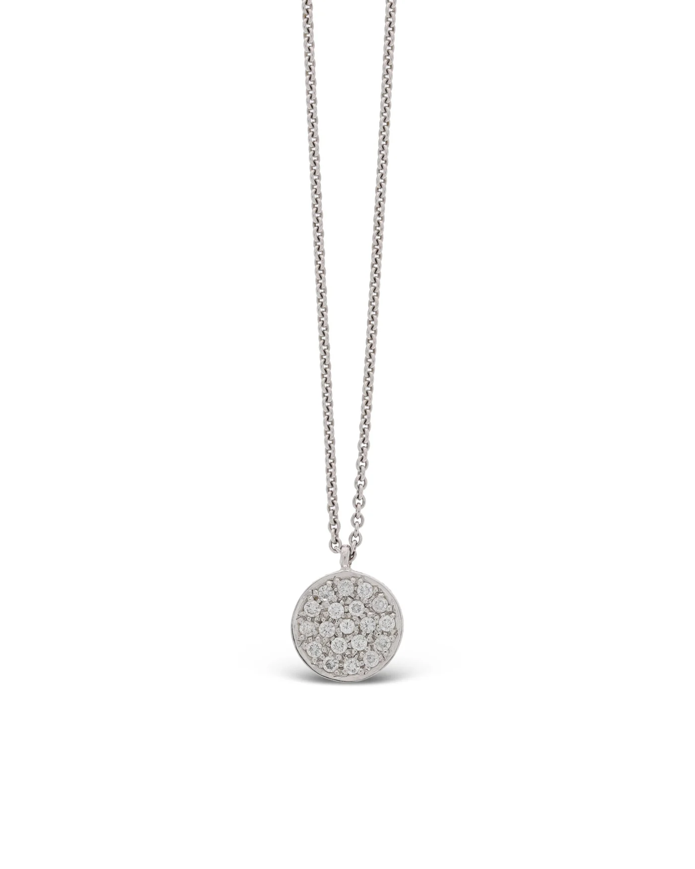 Halskette mit Anhänger - Weissgold mit Diamanten 0.18ct