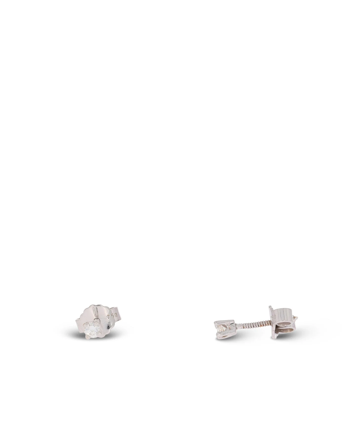Ohrstecker – Solitaire Weissgold mit Diamanten 0.14ct