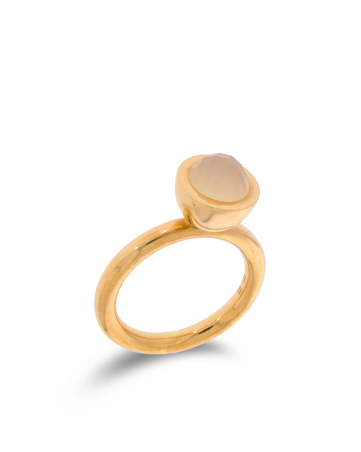 Damenring - Gelbgold mit Mondstein
