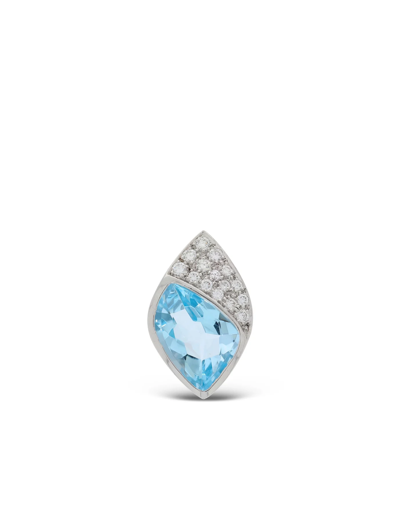 Anhänger mit Aquamarin und Diamanten