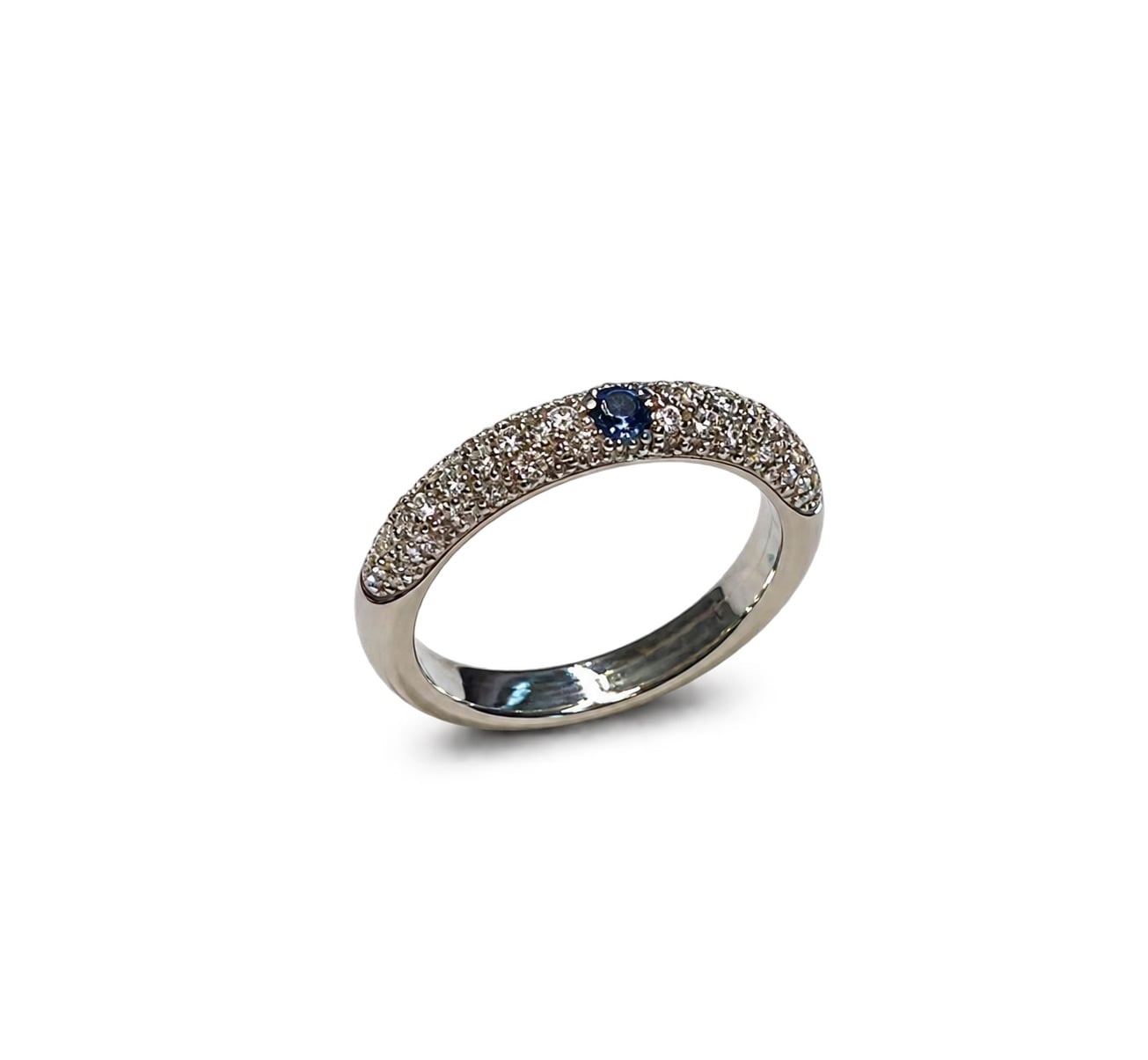 Designer-Ring Adolfo Courrier mit Diamanten und Saphir